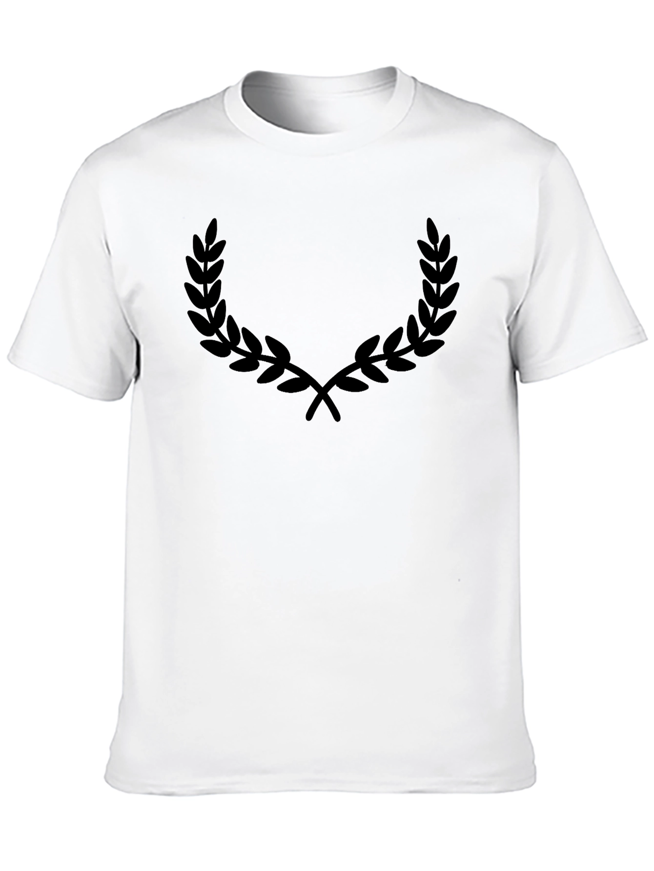 Mens Black Laurel Wreath Graphic Tee