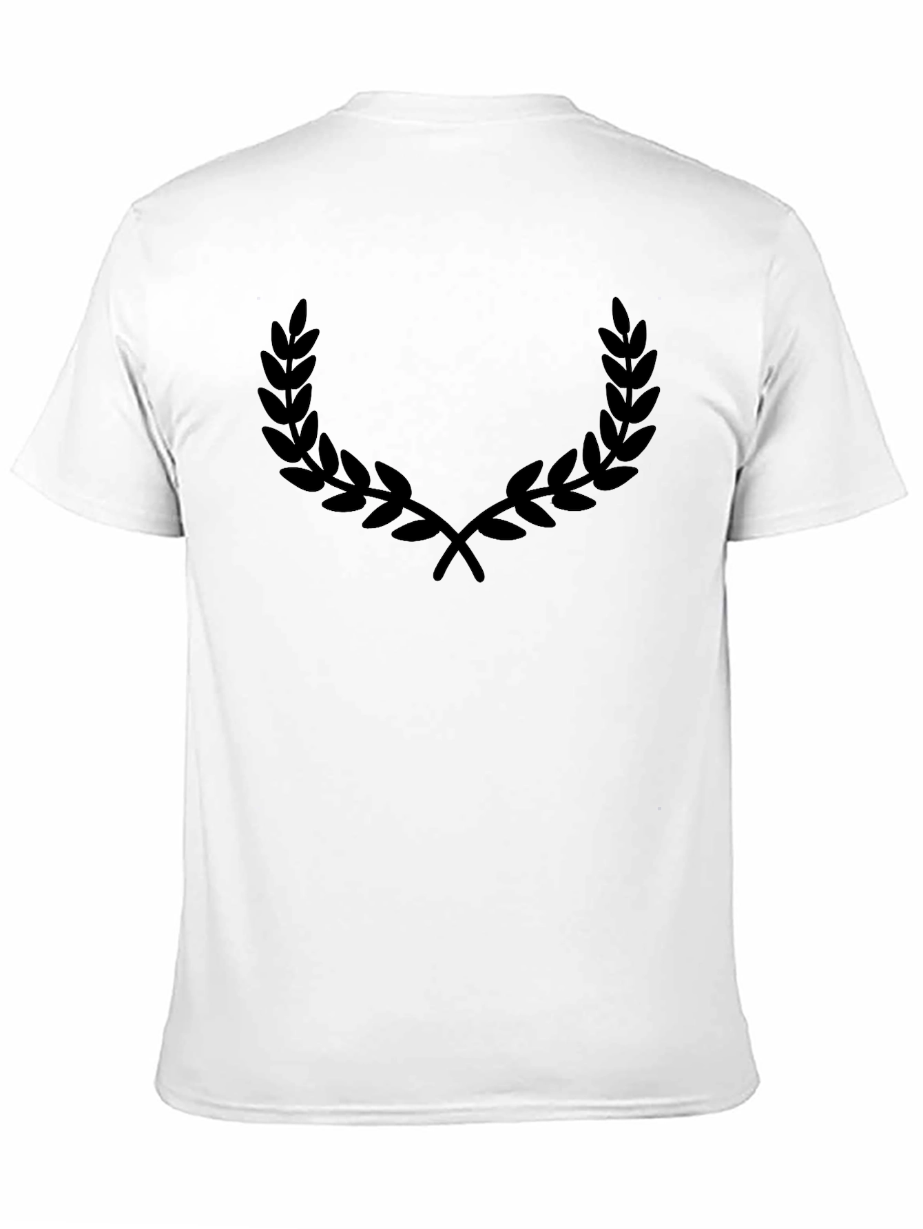 Mens Black Laurel Wreath Graphic Tee