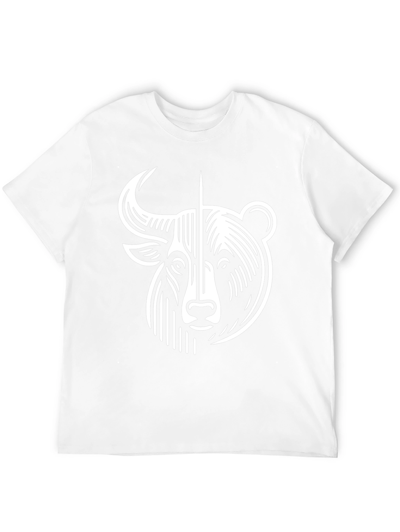 Bull and Bear Graphic Tee - Black Cotton Blend