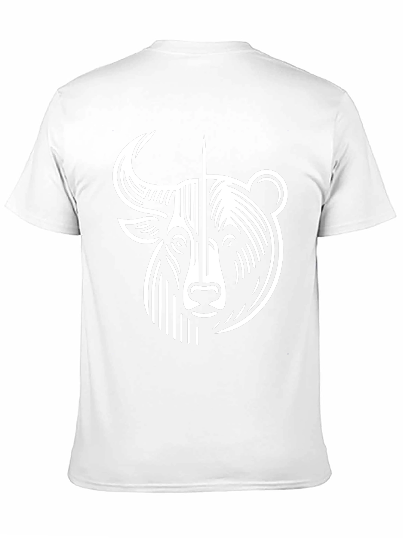 Bull and Bear Graphic Tee - Black Cotton Blend