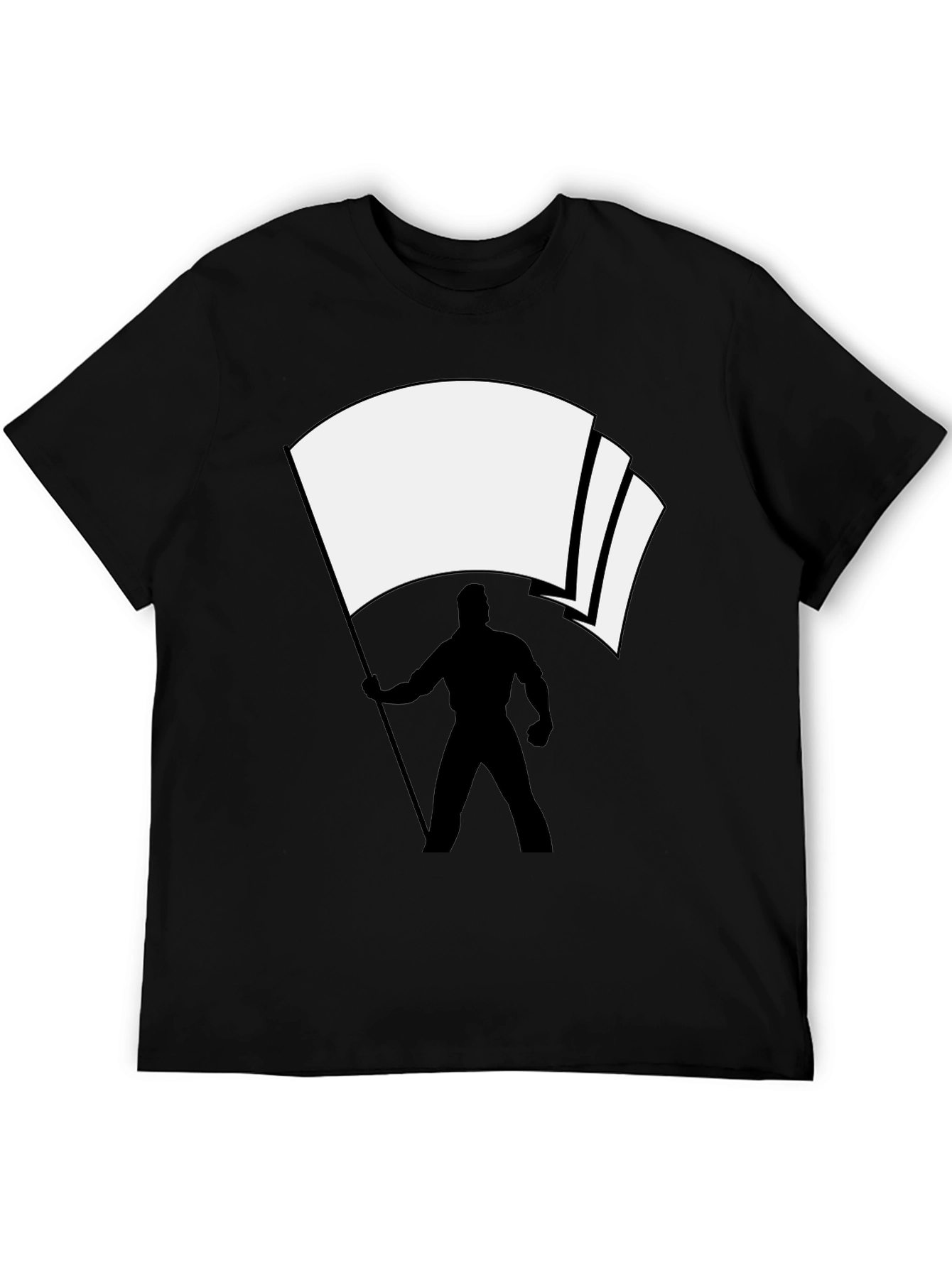 Flag Bearer Graphic Tee - Black Cotton Blend