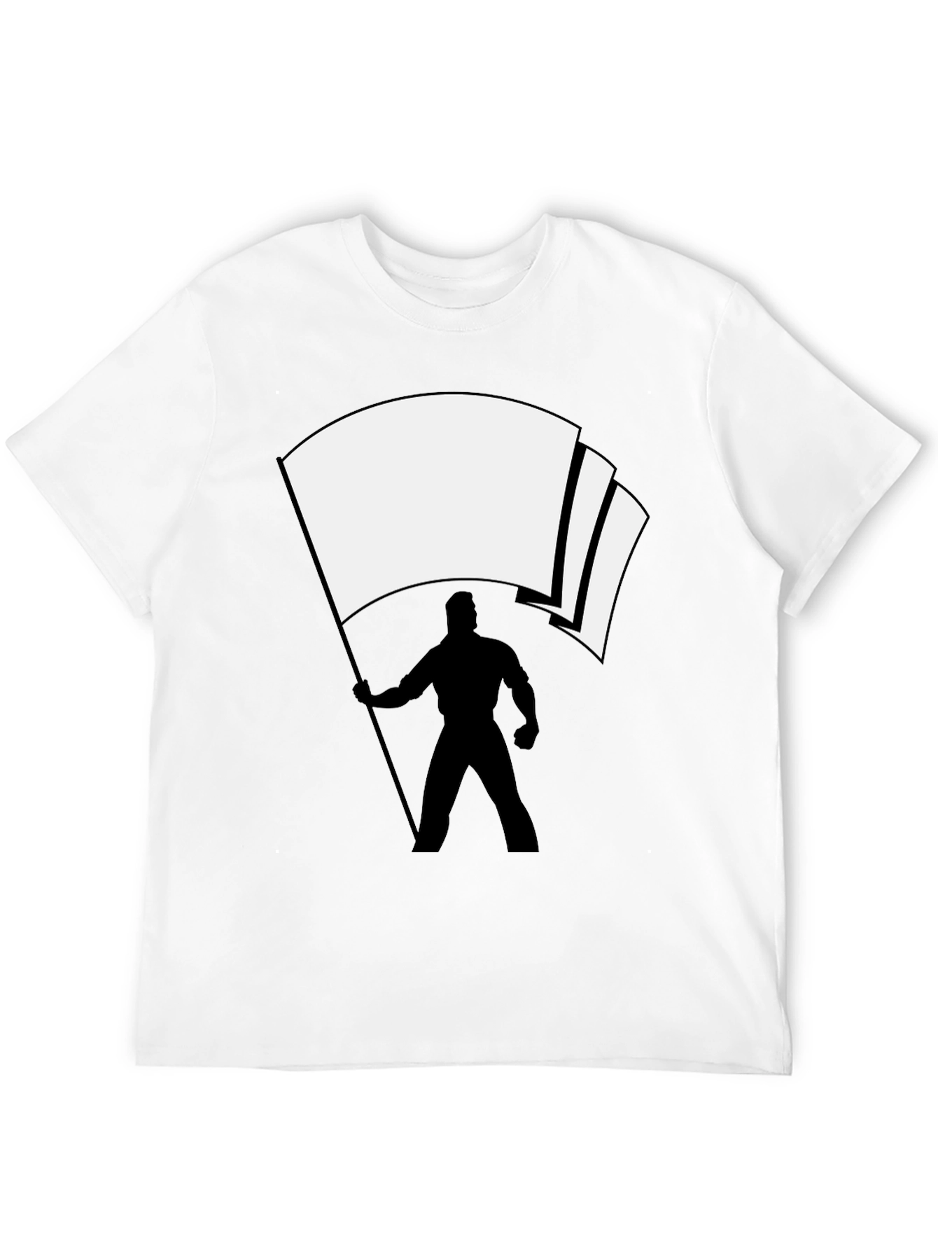 Flag Bearer Graphic Tee - Black Cotton Blend