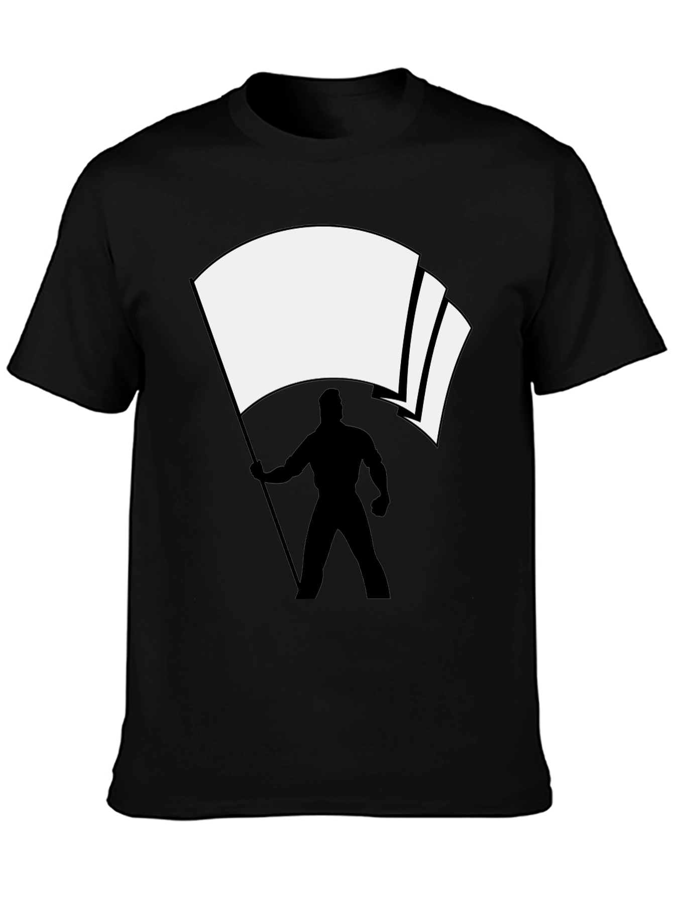Flag Bearer Graphic Tee - Black Cotton Blend