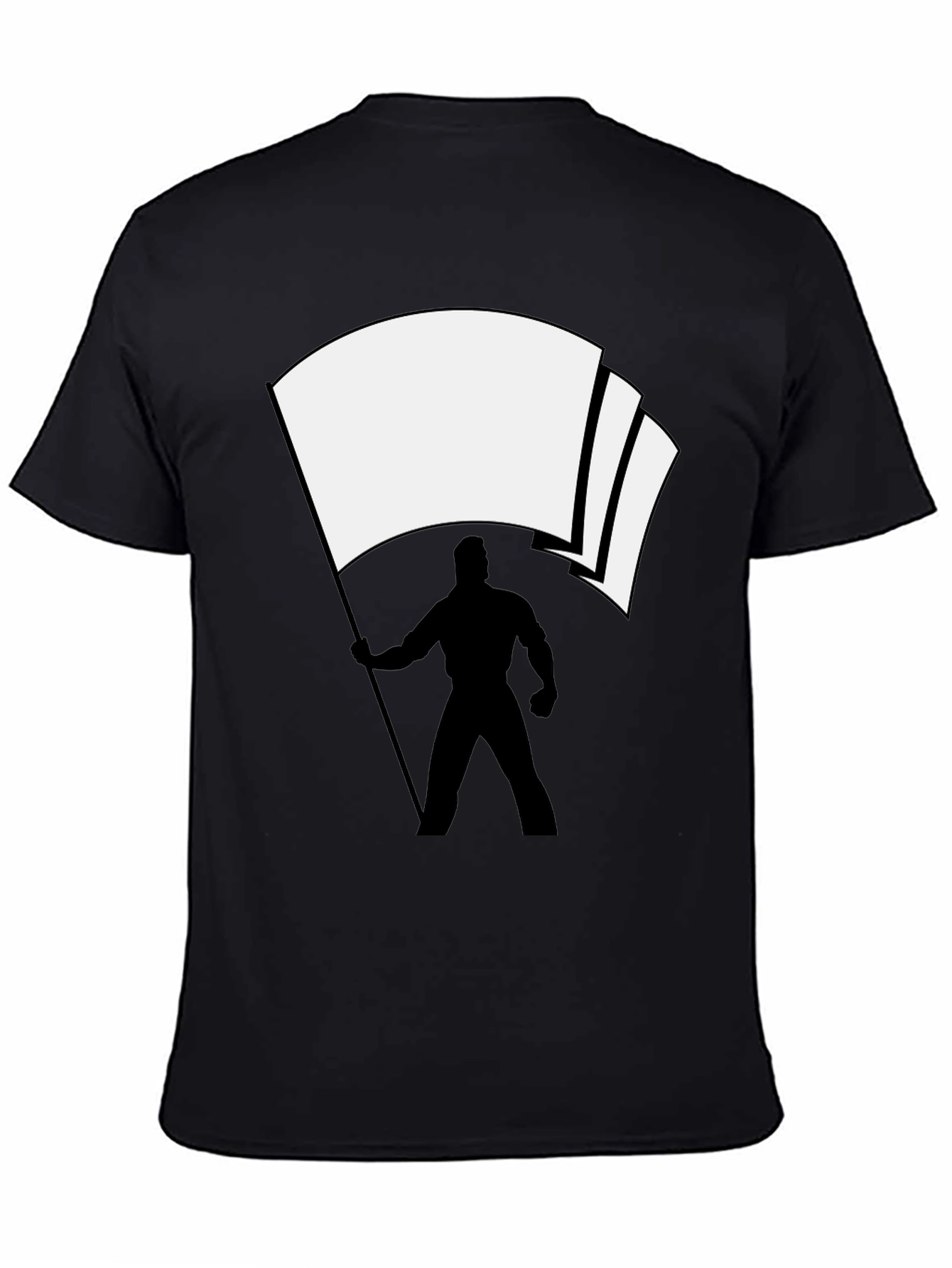 Flag Bearer Graphic Tee - Black Cotton Blend