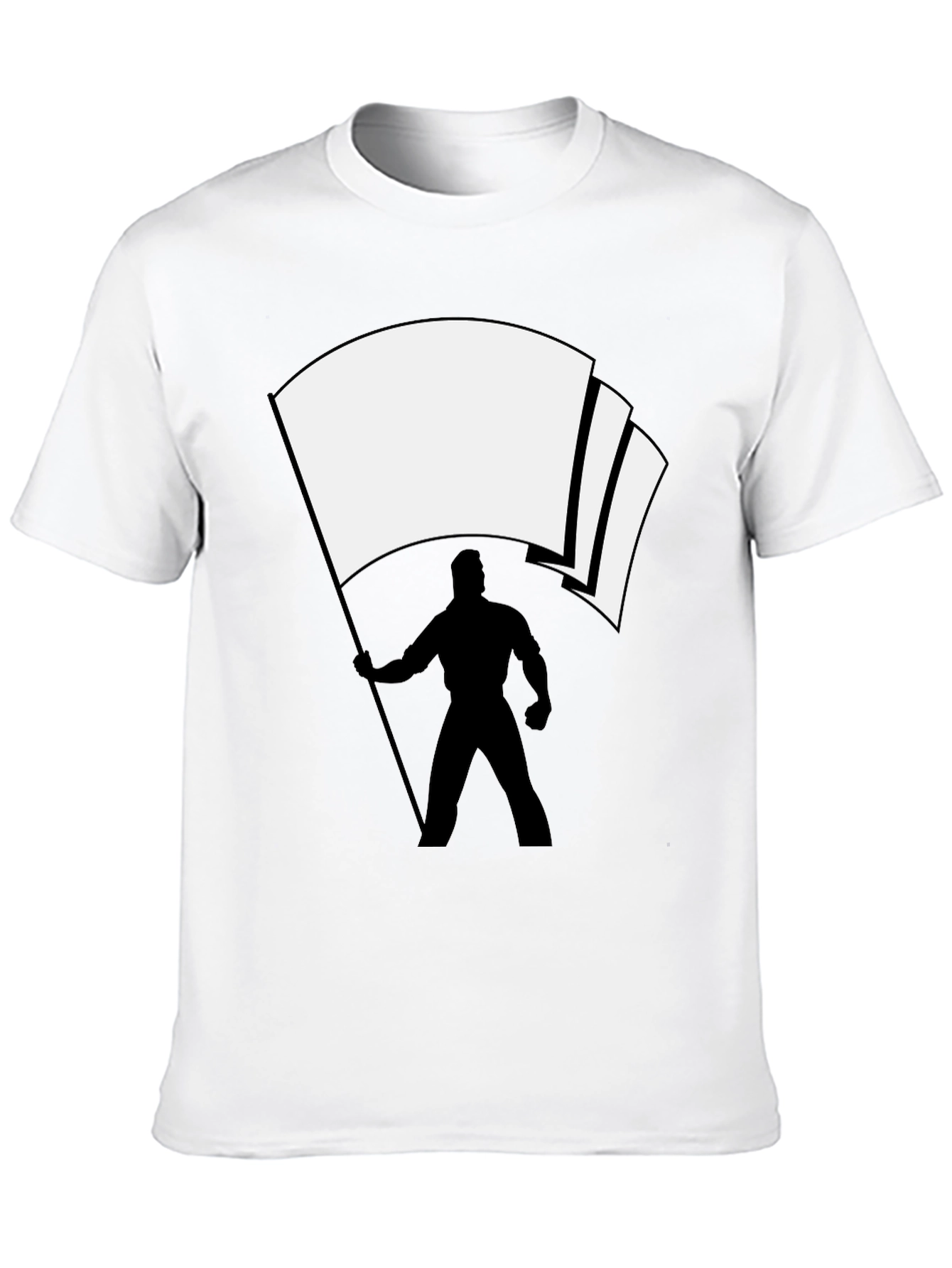 Flag Bearer Graphic Tee - Black Cotton Blend