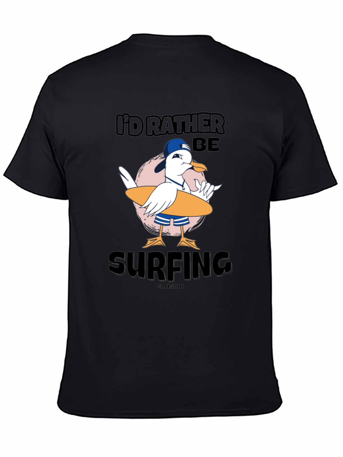 Id Rather Be Surfing T-Shirt - Black