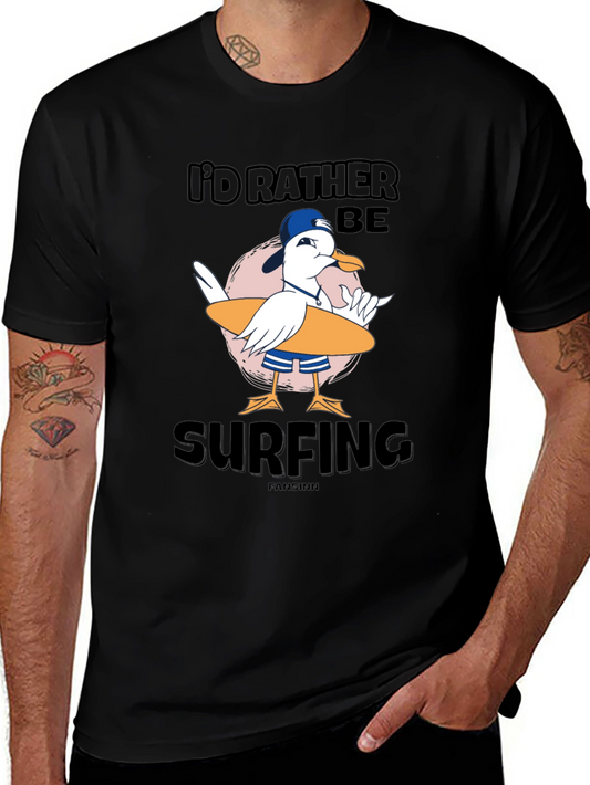 Id Rather Be Surfing T-Shirt - Black