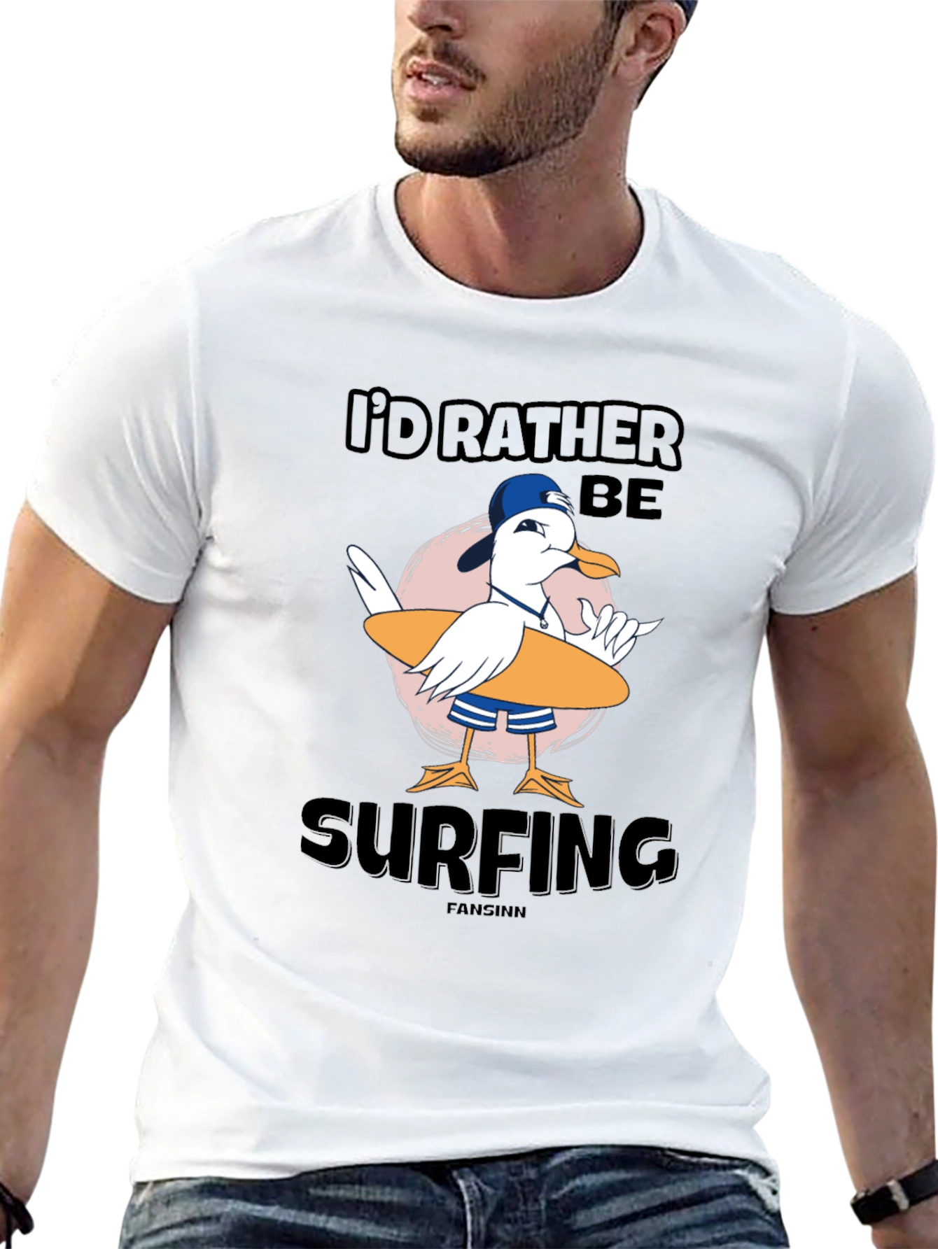 Id Rather Be Surfing T-Shirt - Black
