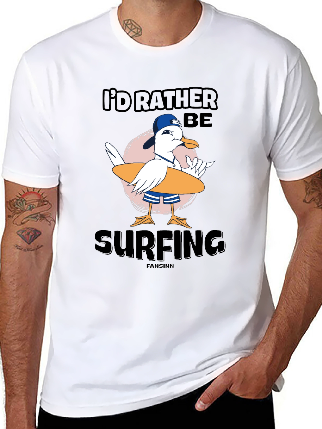 Id Rather Be Surfing T-Shirt - Black