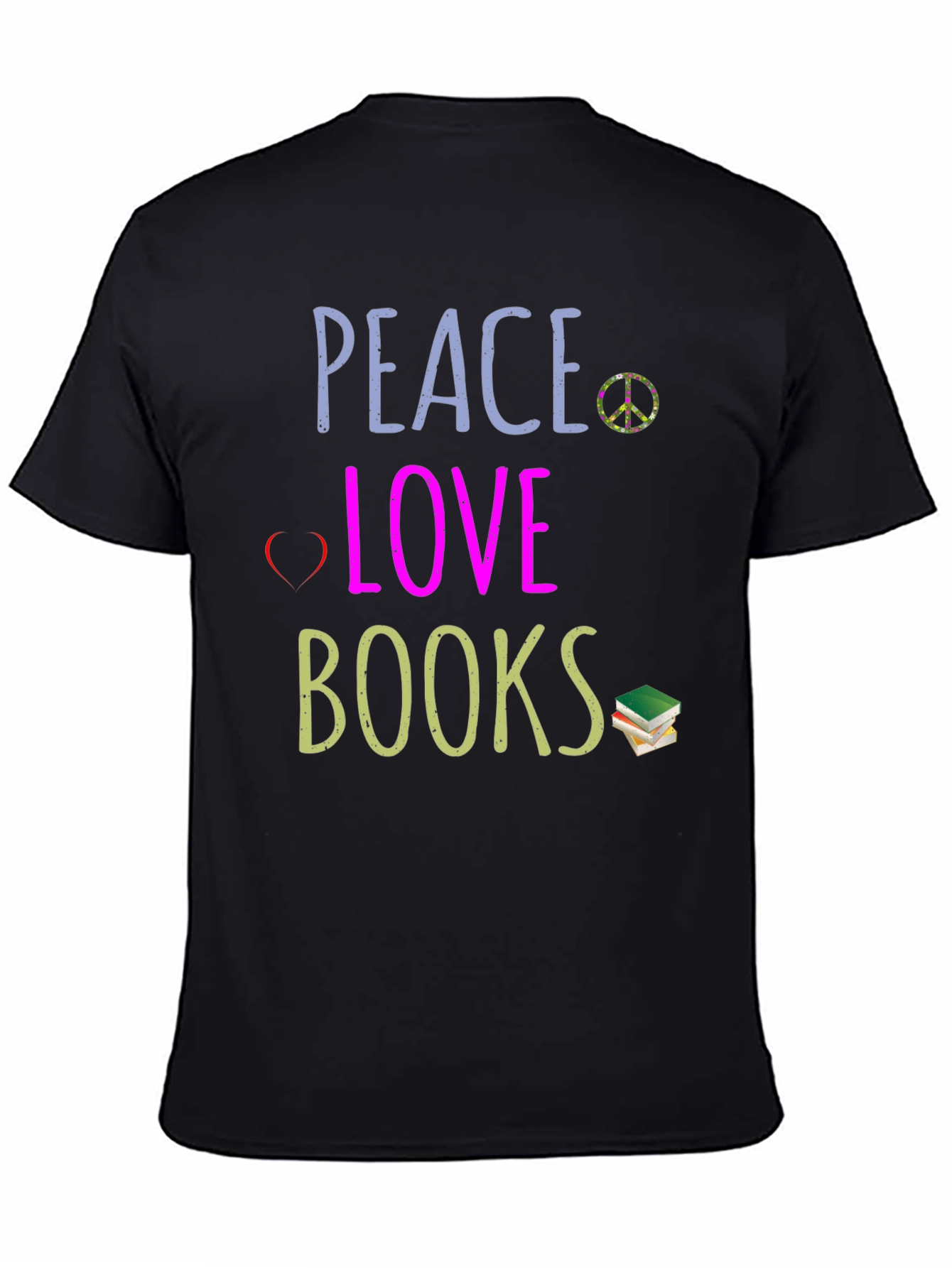 Peace Love Books Graphic T-Shirt
