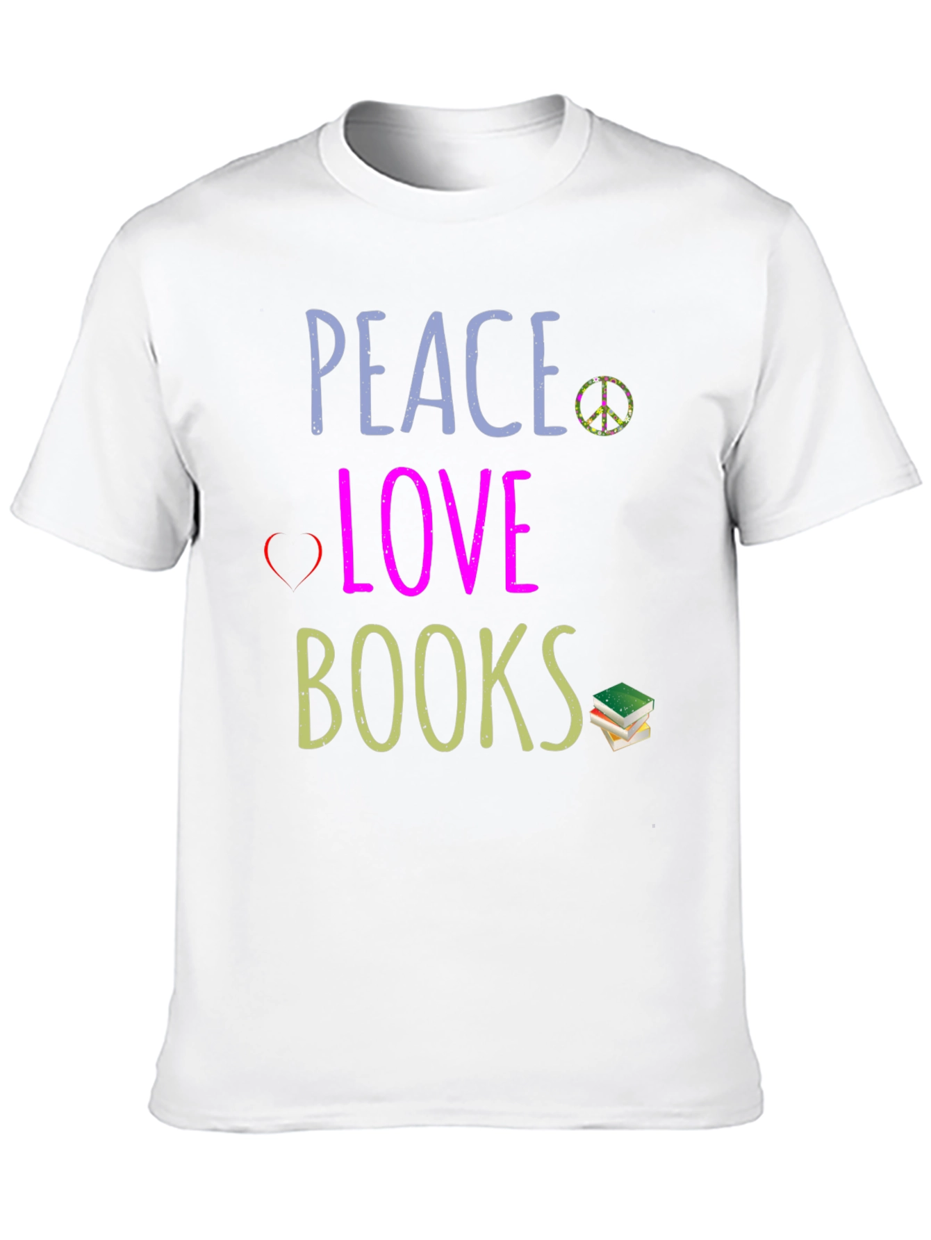 Peace Love Books Graphic T-Shirt