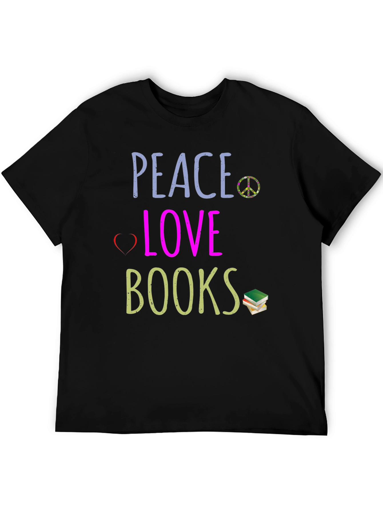 Peace Love Books Graphic T-Shirt