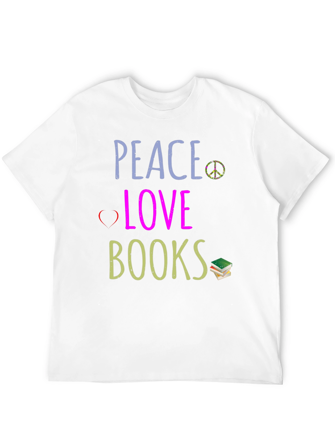 Peace Love Books Graphic T-Shirt