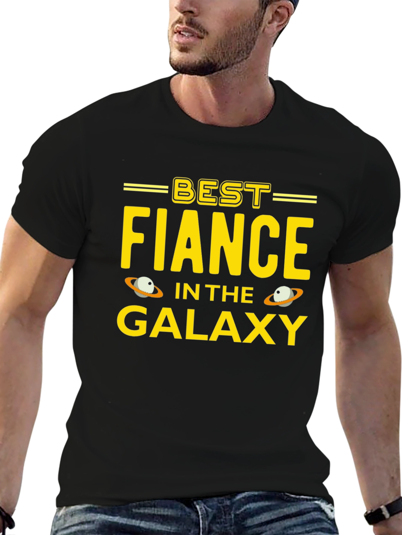 Best Fiance in the Galaxy Black T-Shirt