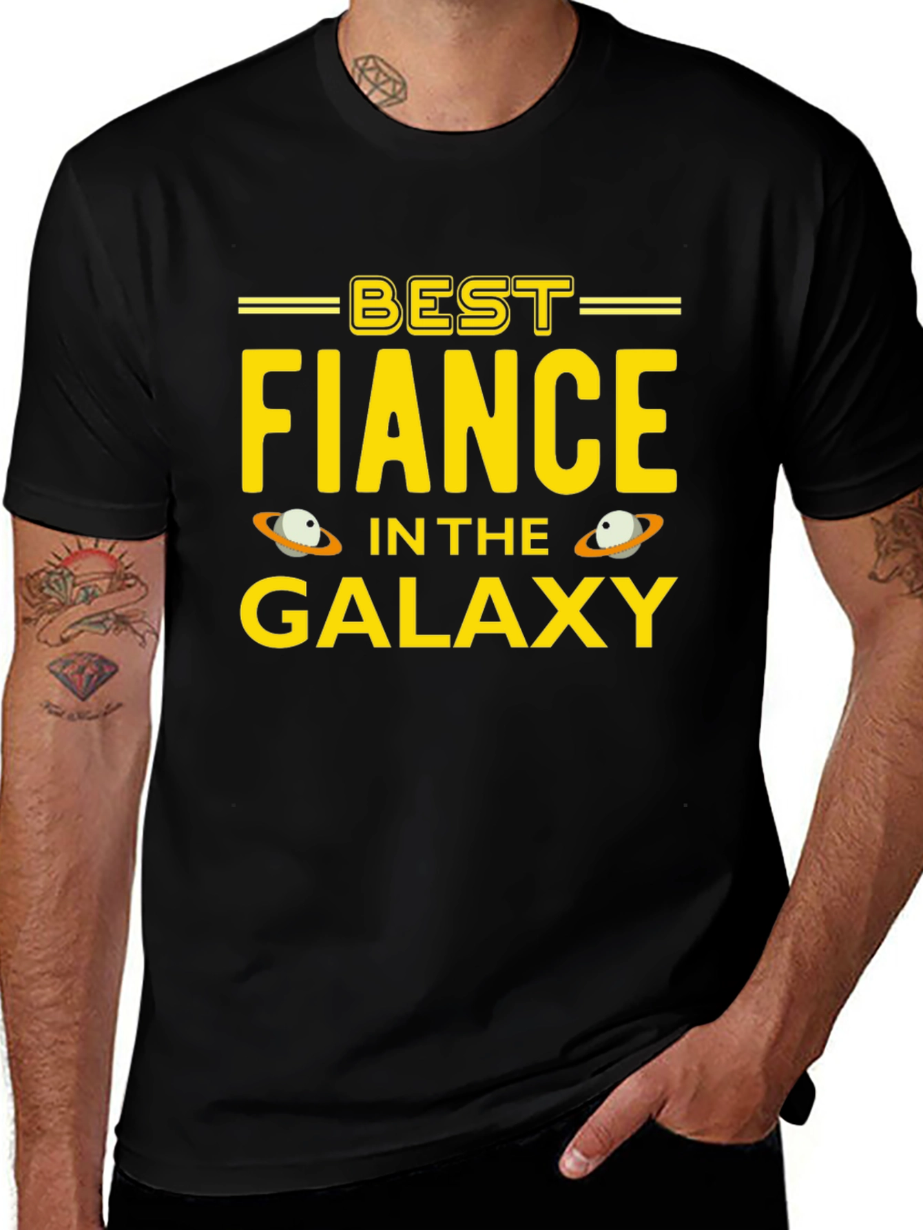 Best Fiance in the Galaxy Black T-Shirt