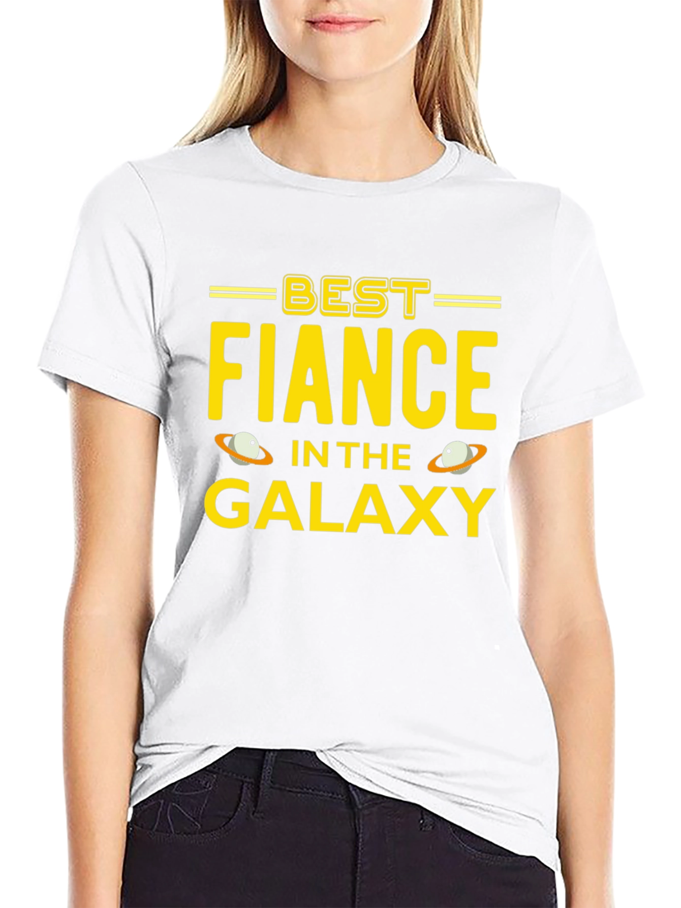 Best Fiance in the Galaxy Black T-Shirt