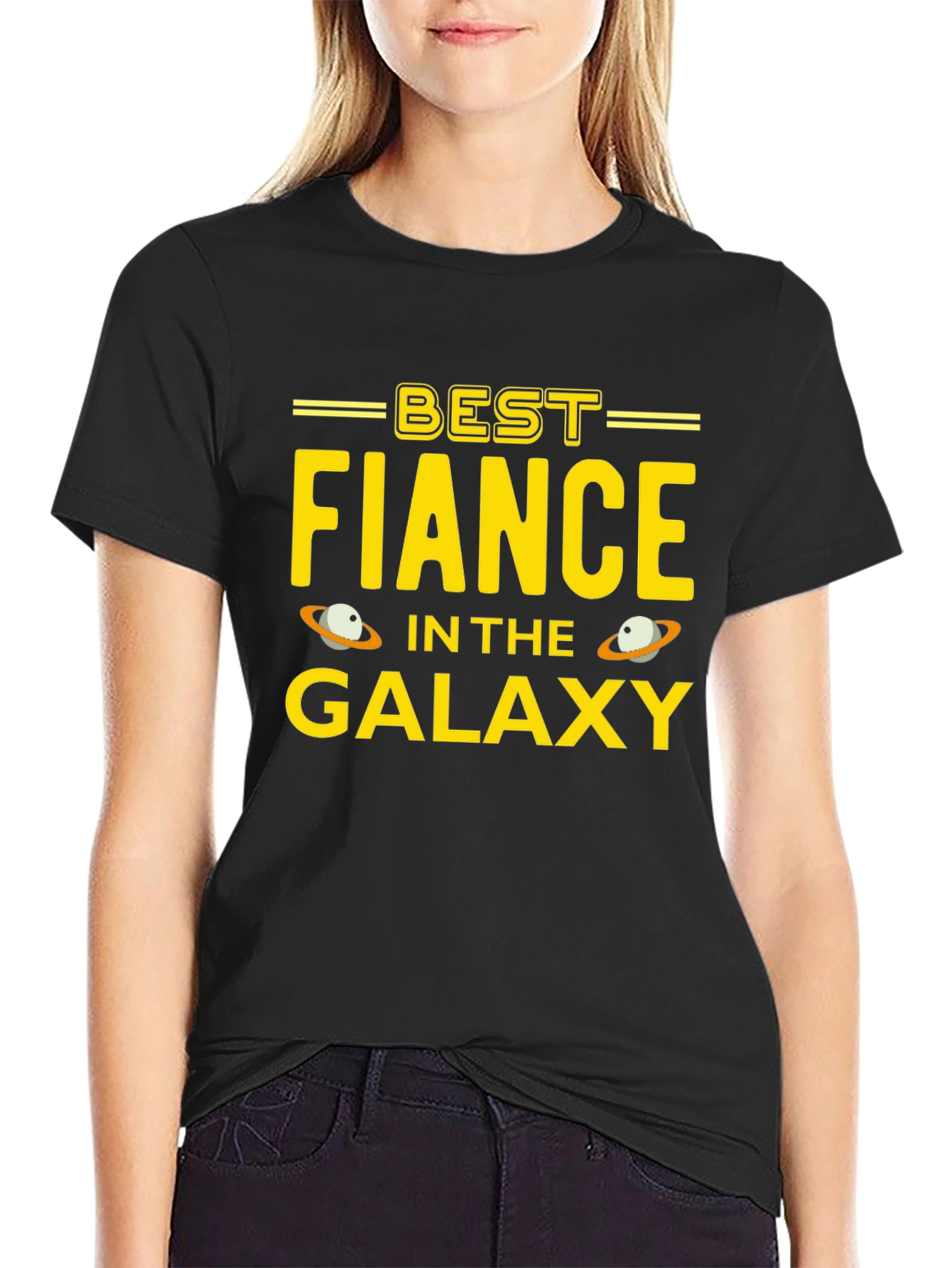 Best Fiance in the Galaxy Black T-Shirt