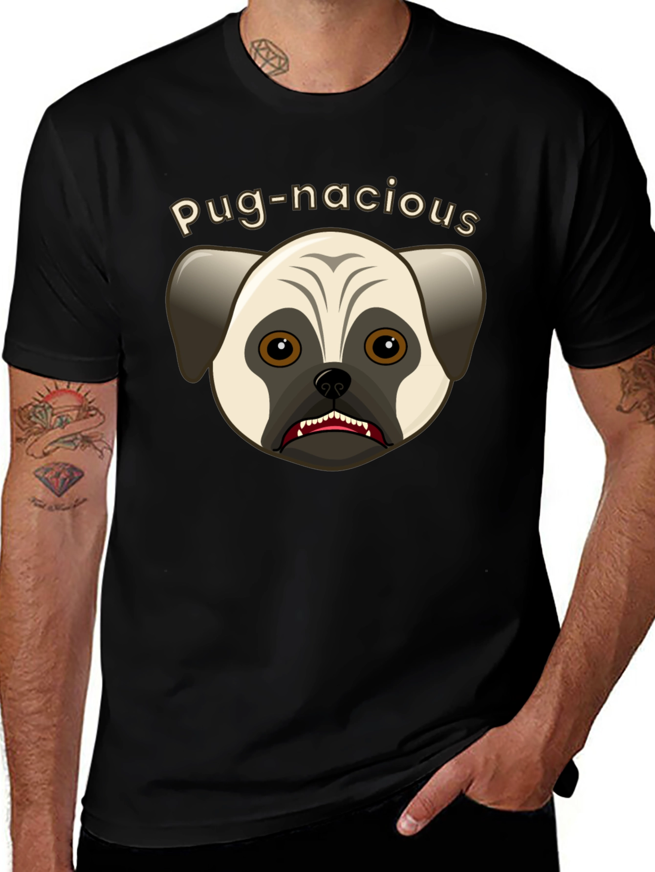 Pug-nacious Graphic T-Shirt