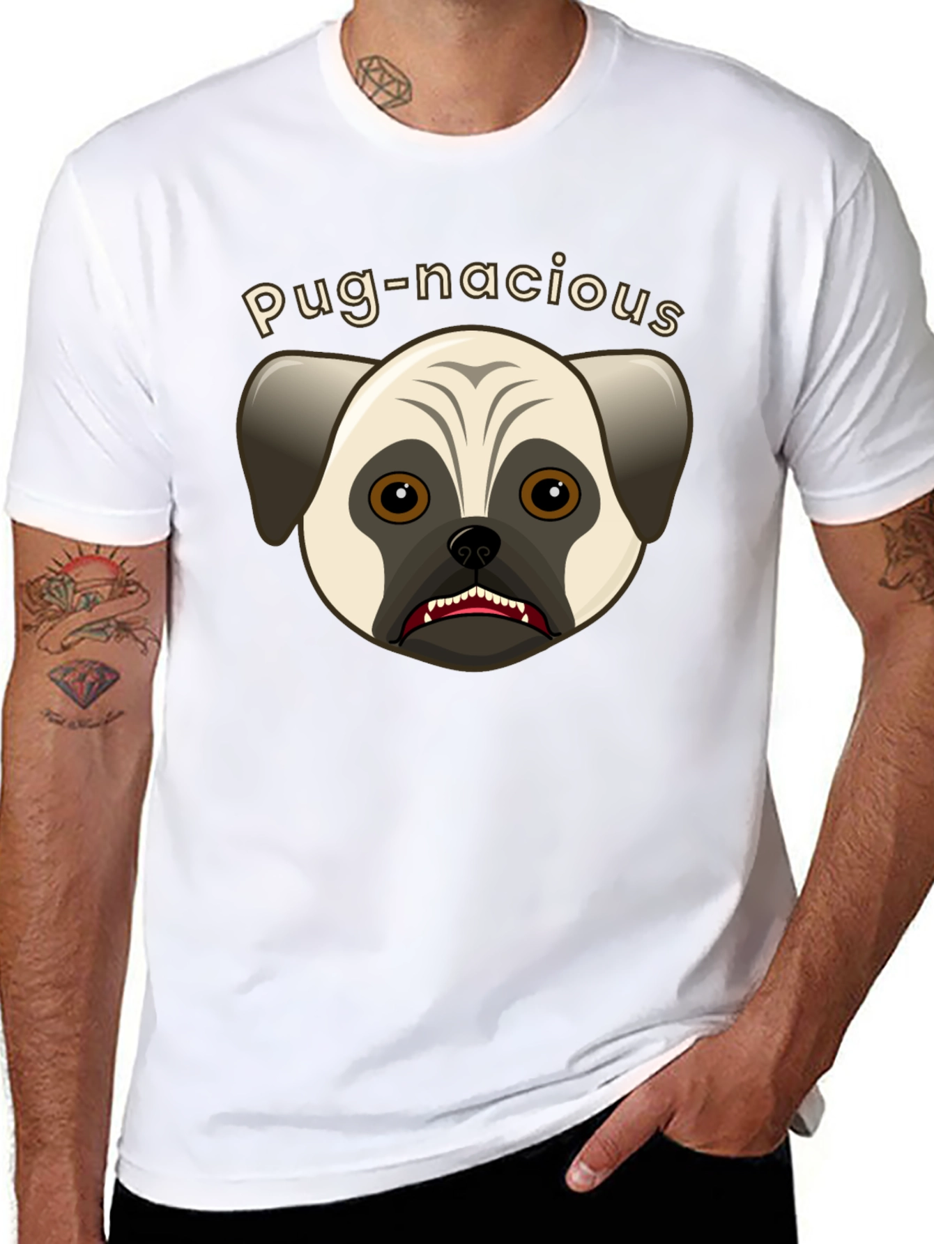 Pug-nacious Graphic T-Shirt