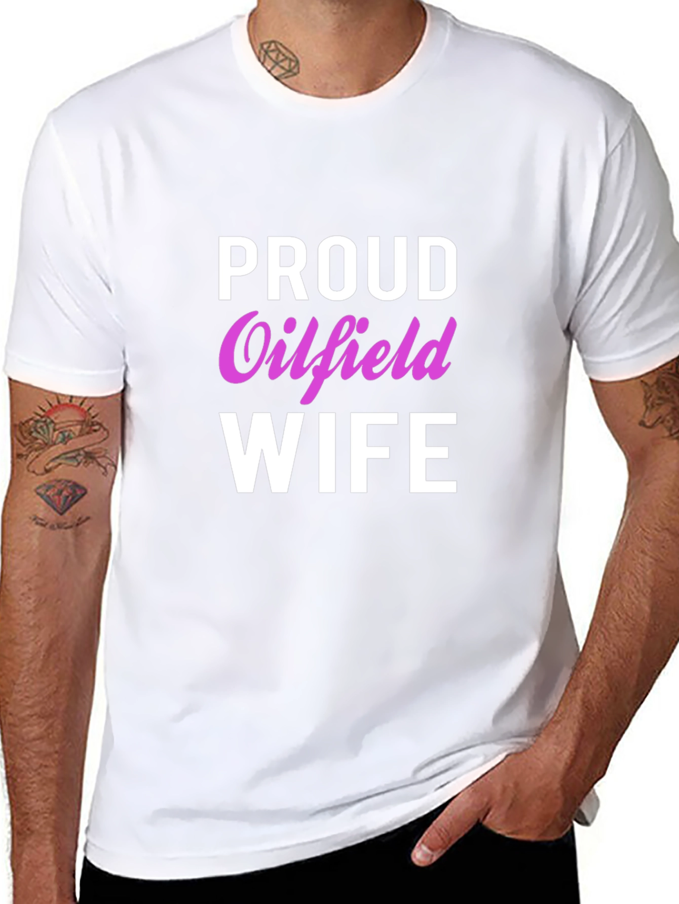 Proud Oilfield Wife Black T-Shirt