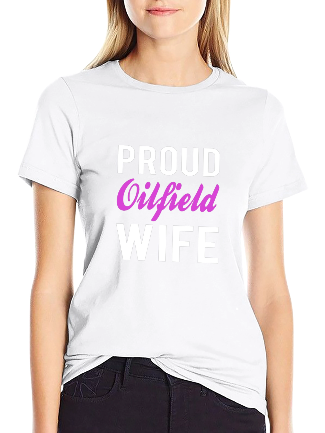 Proud Oilfield Wife Black T-Shirt