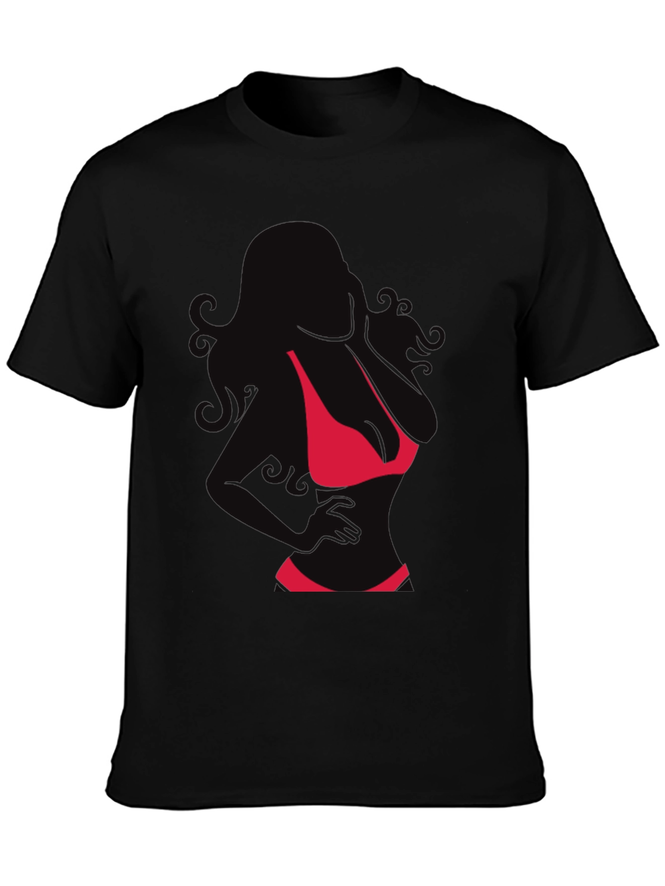 Silhouette Bikini Graphic T-Shirt - Mens Fashion Tee