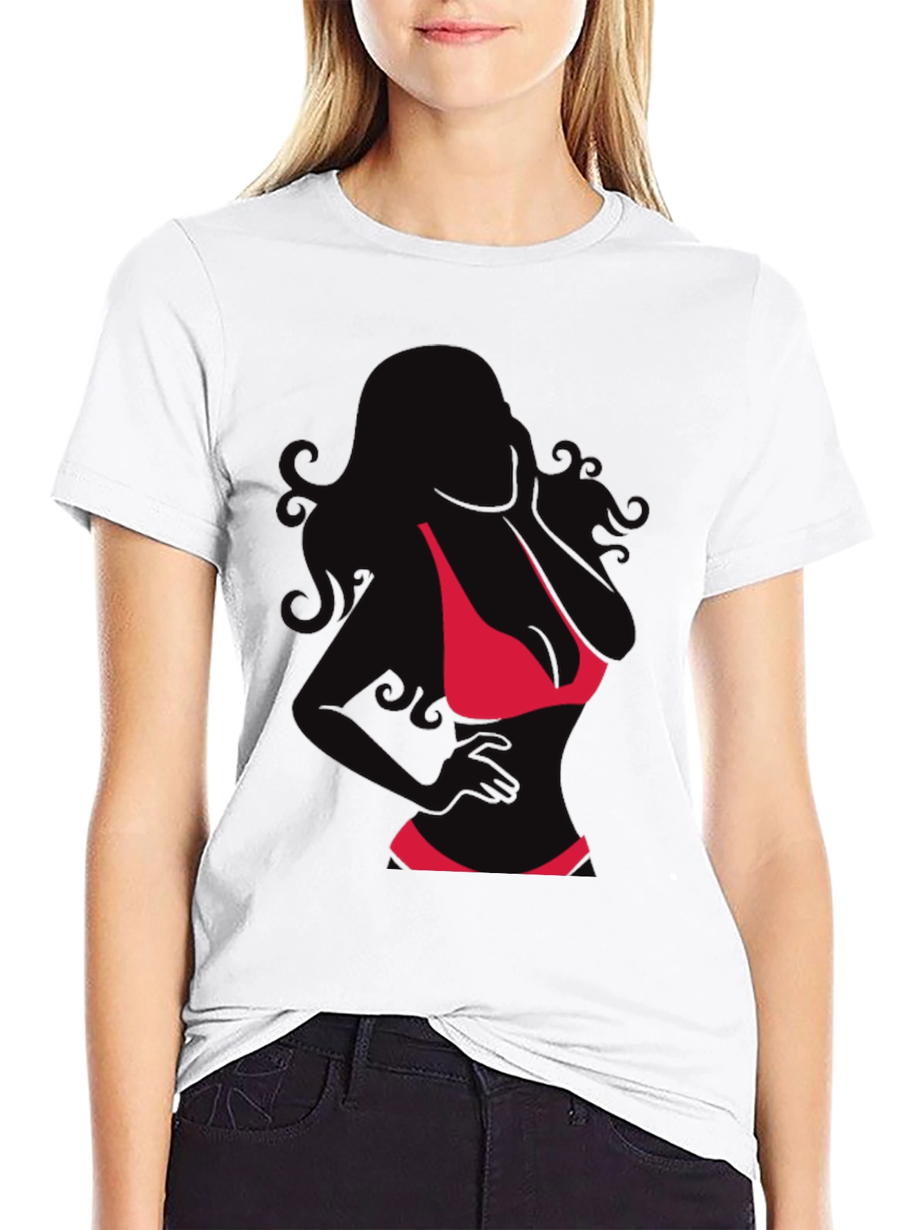 Silhouette Bikini Graphic T-Shirt - Mens Fashion Tee