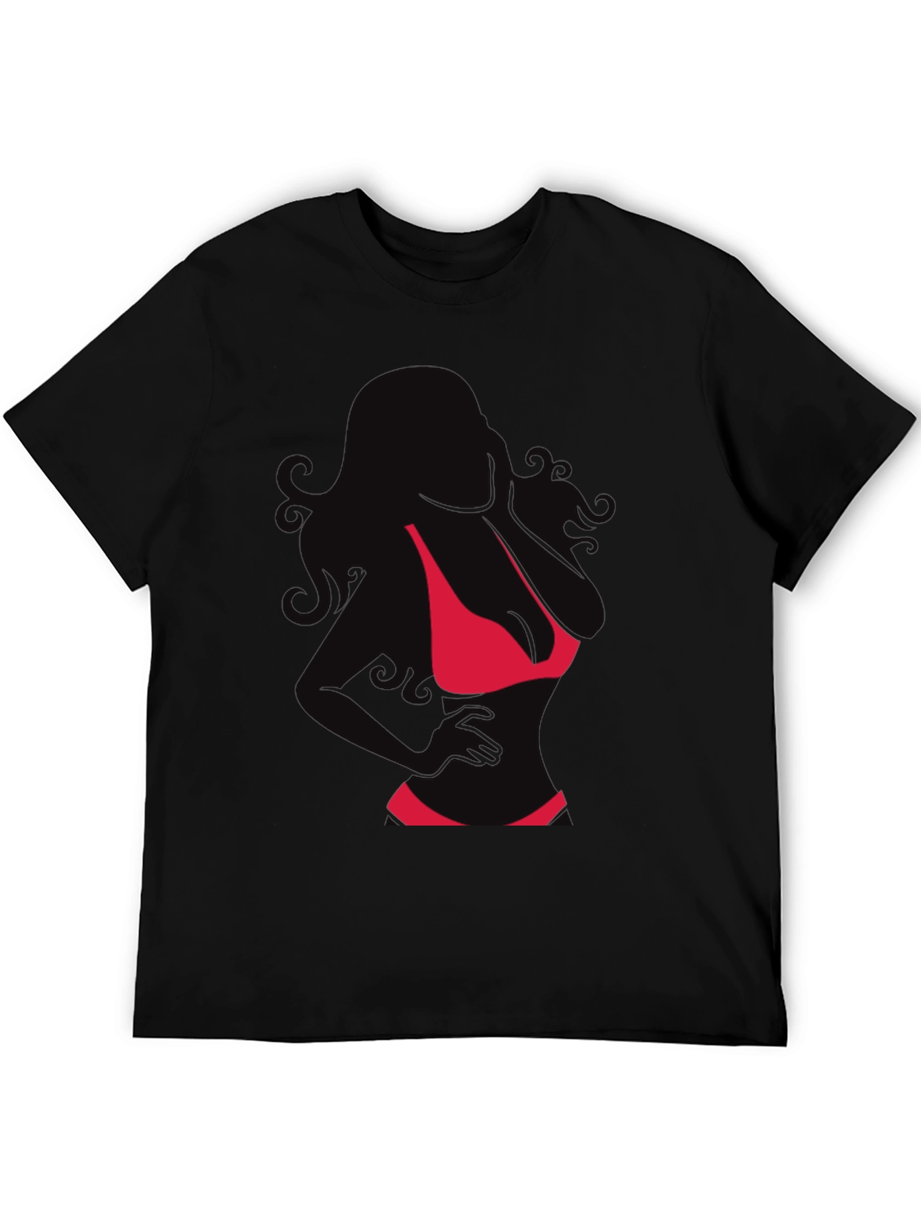 Silhouette Bikini Graphic T-Shirt - Mens Fashion Tee