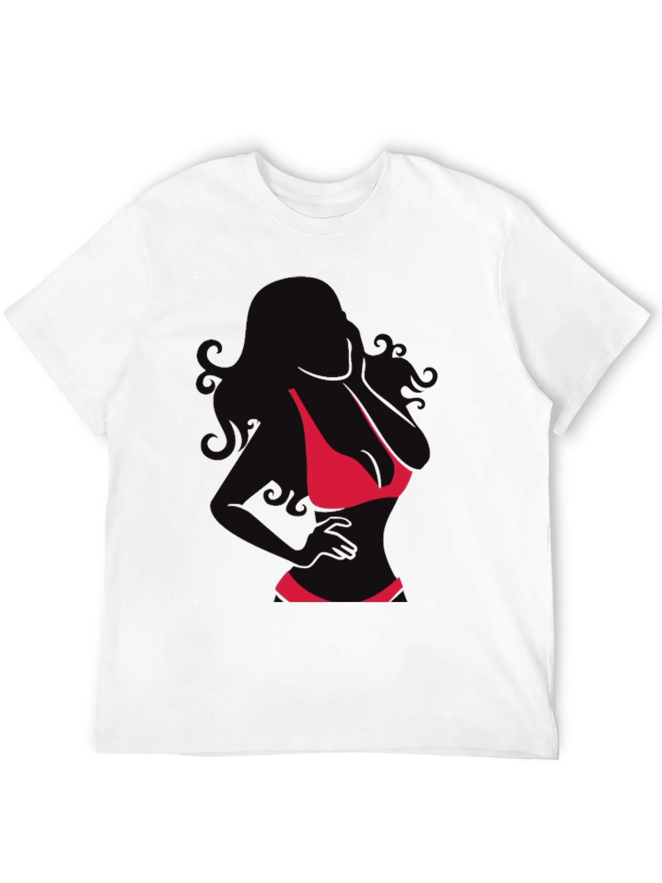 Silhouette Bikini Graphic T-Shirt - Mens Fashion Tee