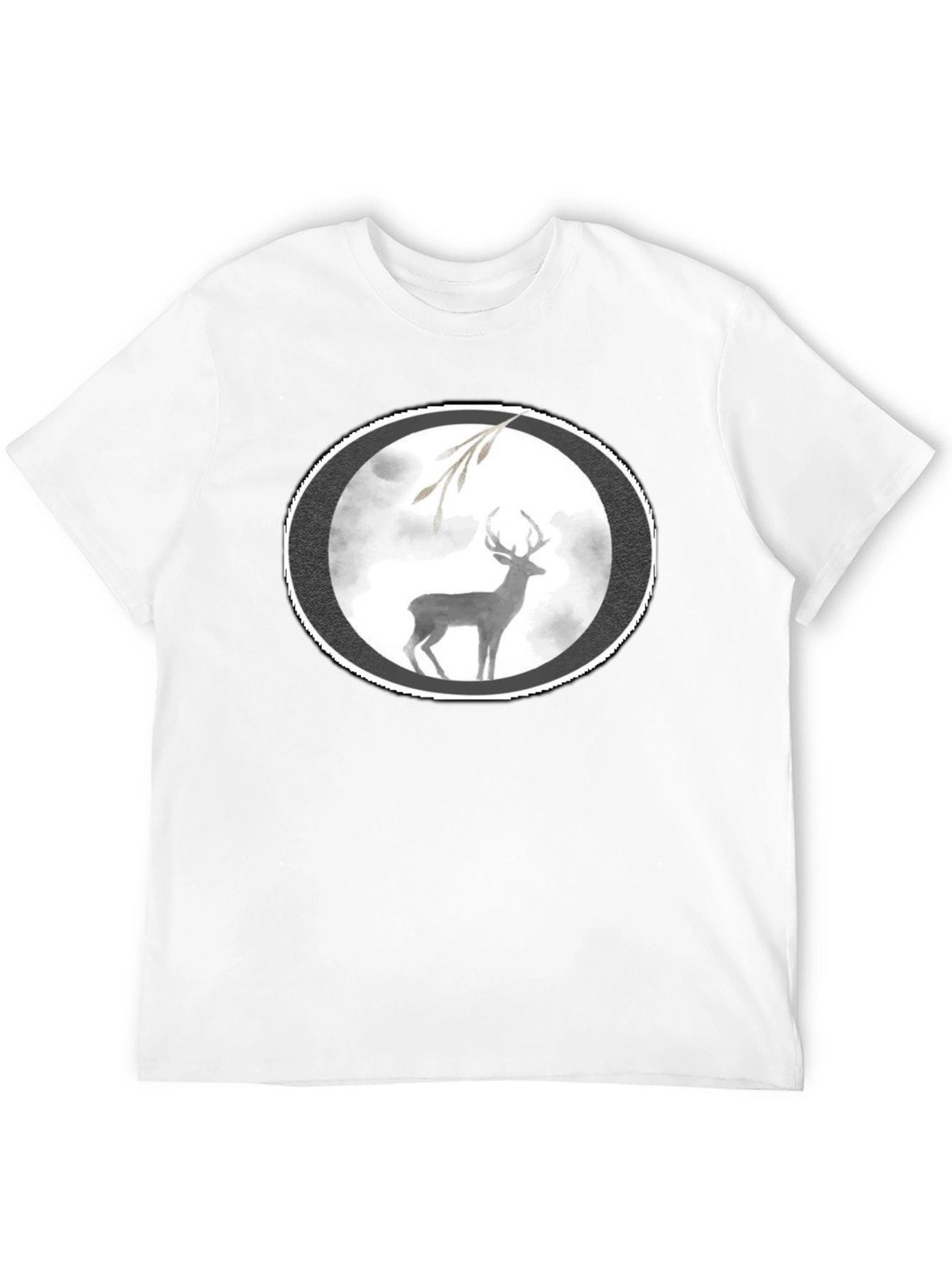 Deer Graphic Black T-Shirt