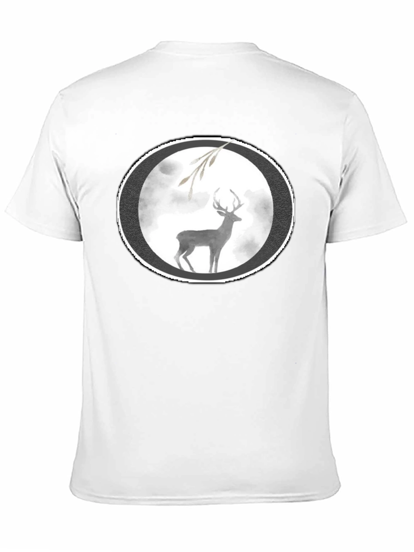 Deer Graphic Black T-Shirt