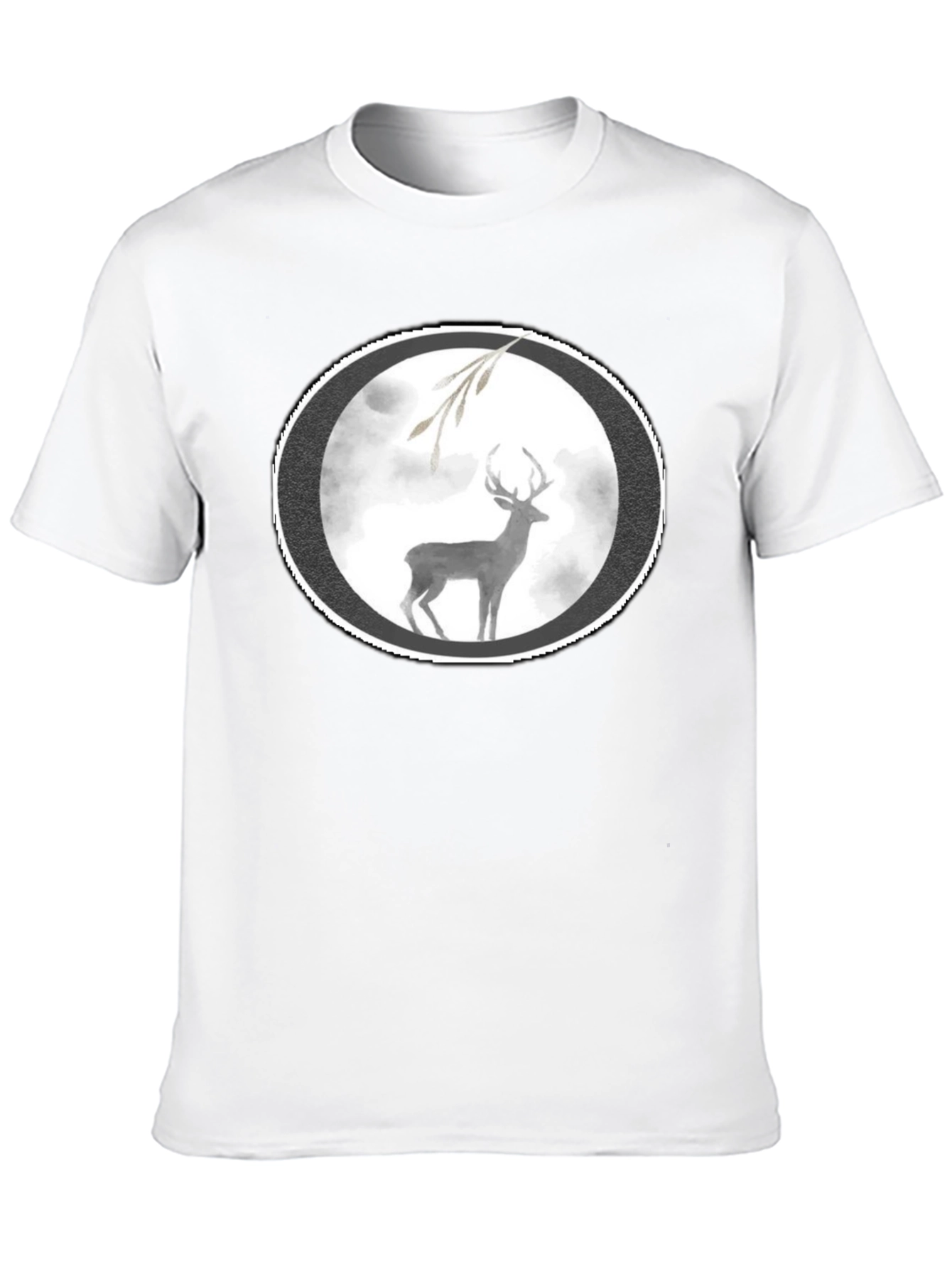 Deer Graphic Black T-Shirt
