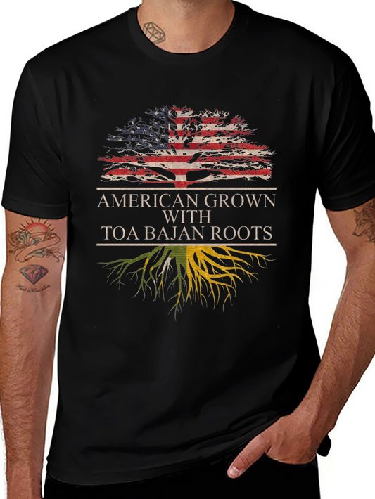 American Grown with TOA Bajan Roots T-Shirt
