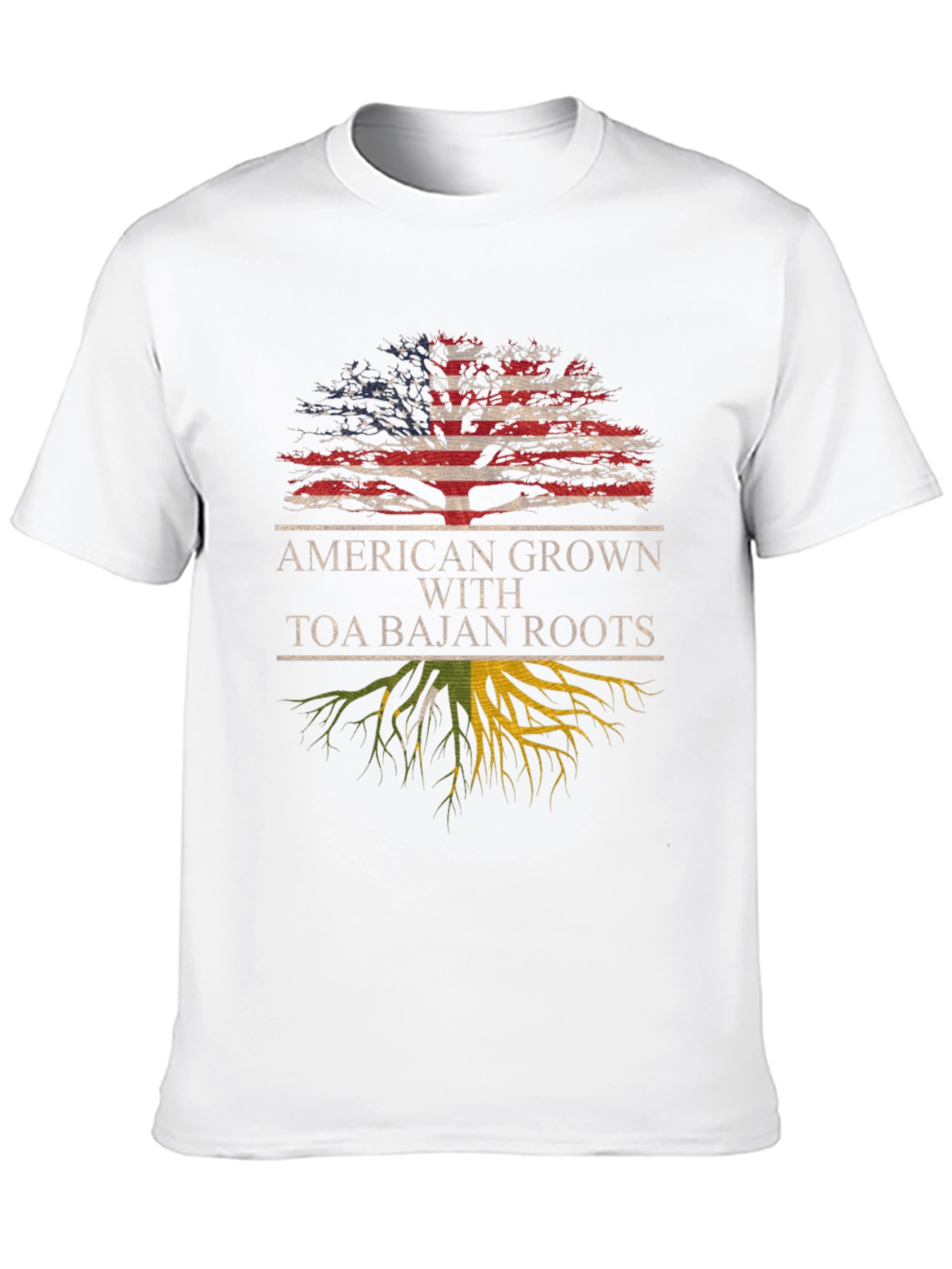 American Grown with TOA Bajan Roots T-Shirt