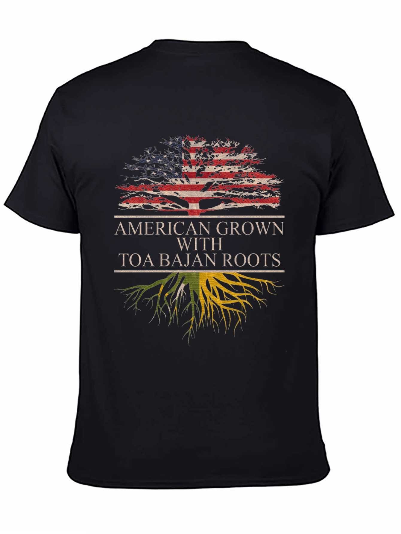 American Grown with TOA Bajan Roots T-Shirt