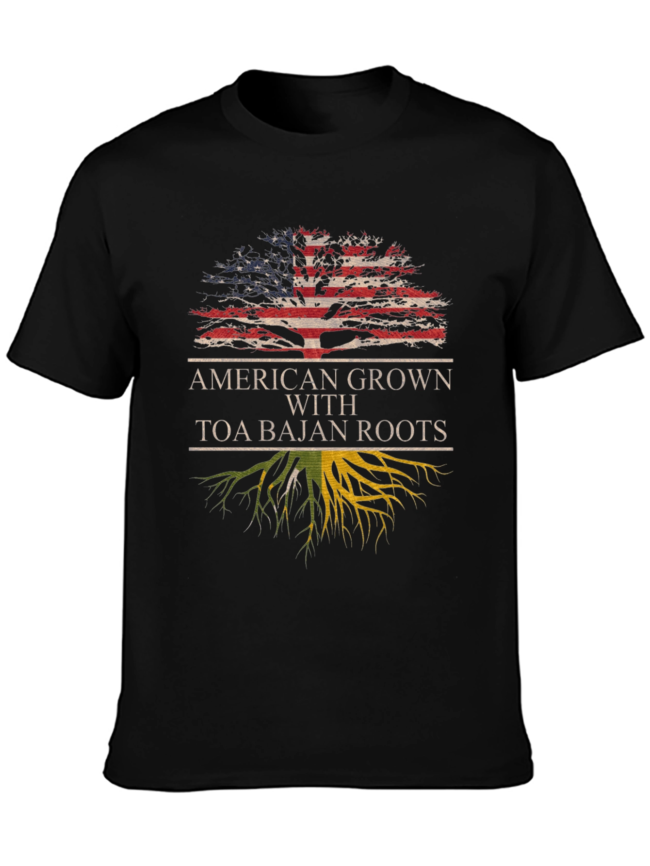 American Grown with TOA Bajan Roots T-Shirt