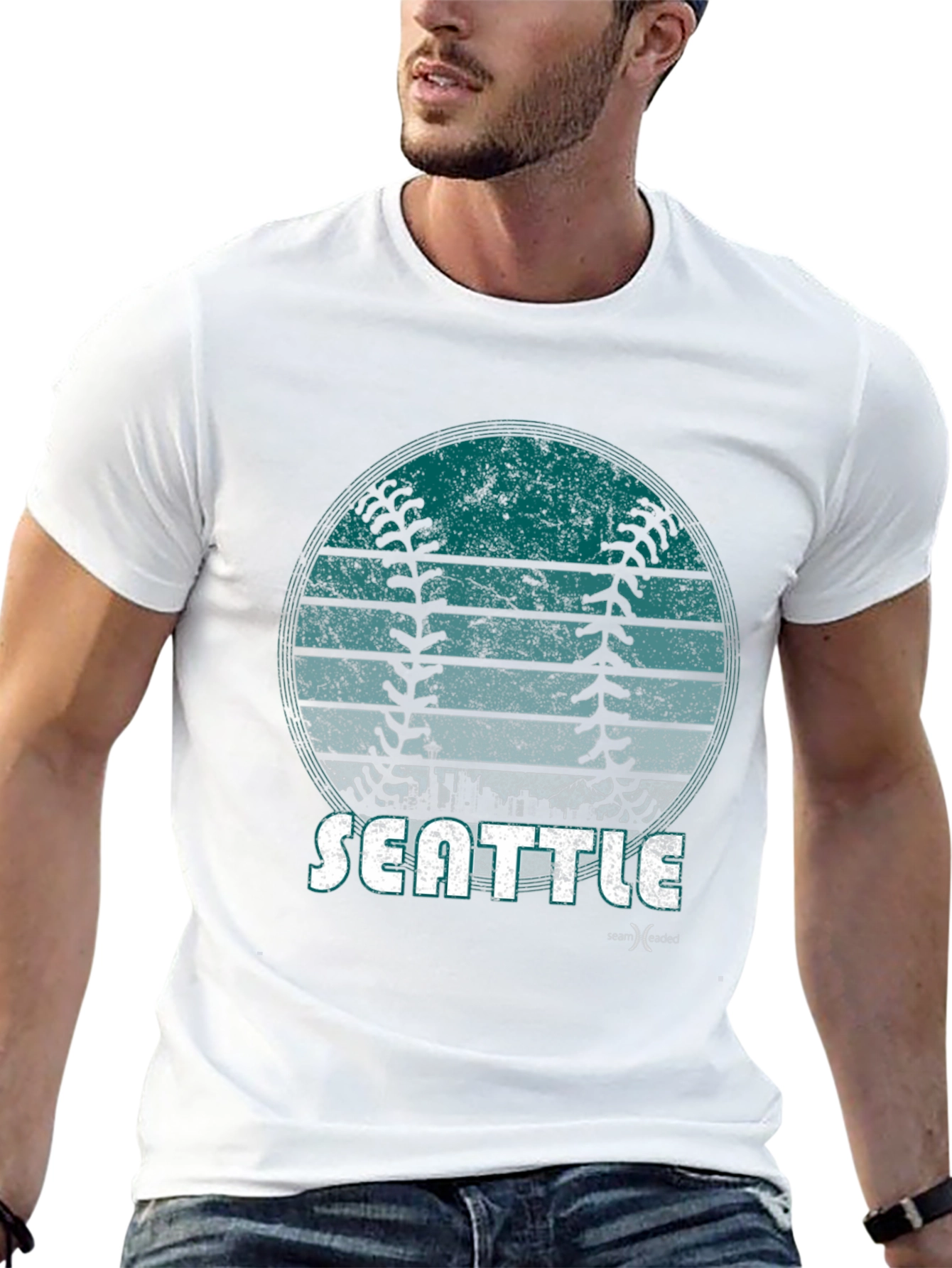 Seattle Baseball Graphic Tee - Distressed Design