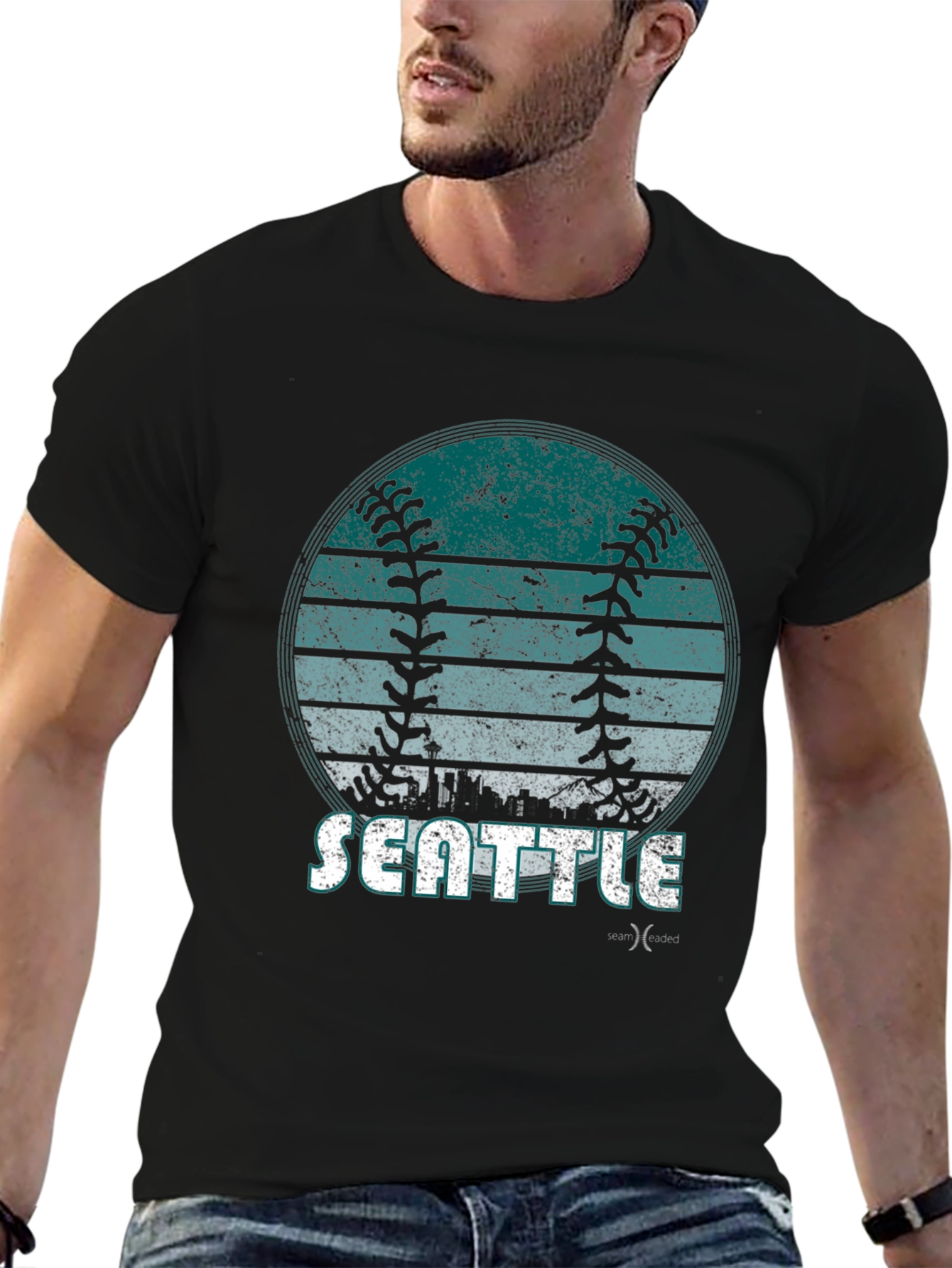 Seattle Baseball Graphic Tee - Distressed Design