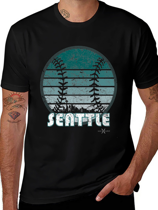 Seattle Baseball Graphic Tee - Distressed Design