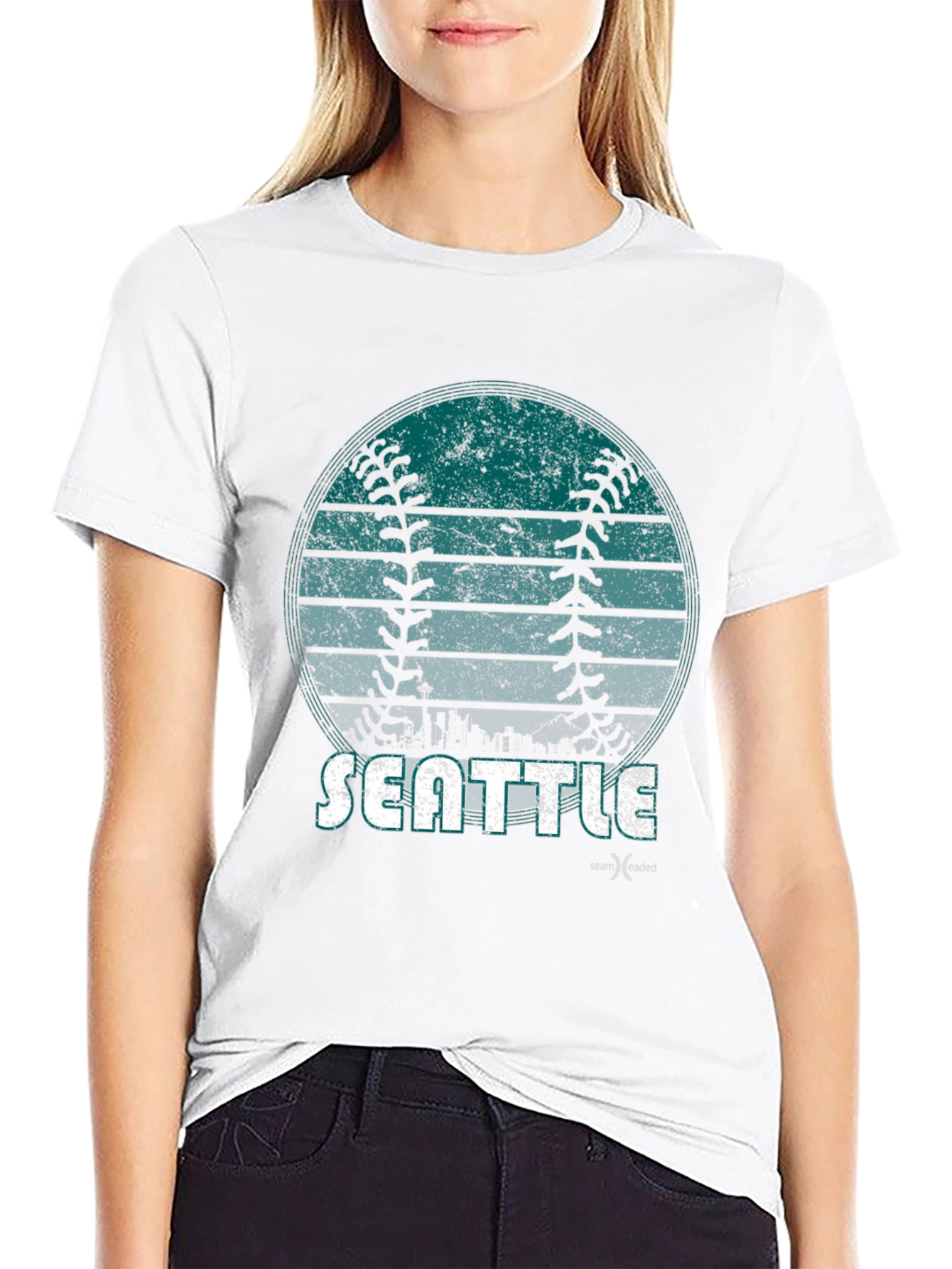 Seattle Baseball Graphic Tee - Distressed Design
