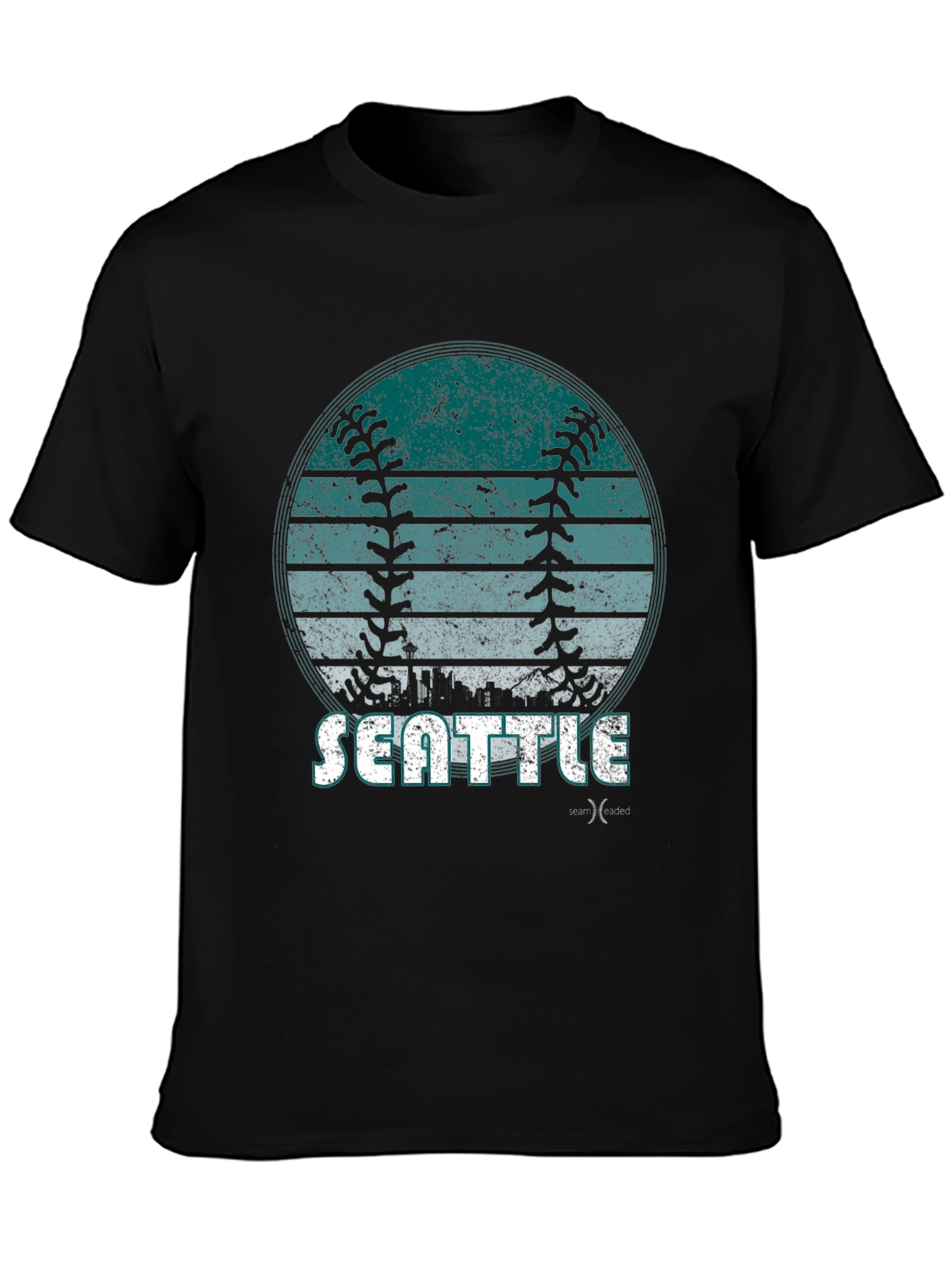 Seattle Baseball Graphic Tee - Distressed Design