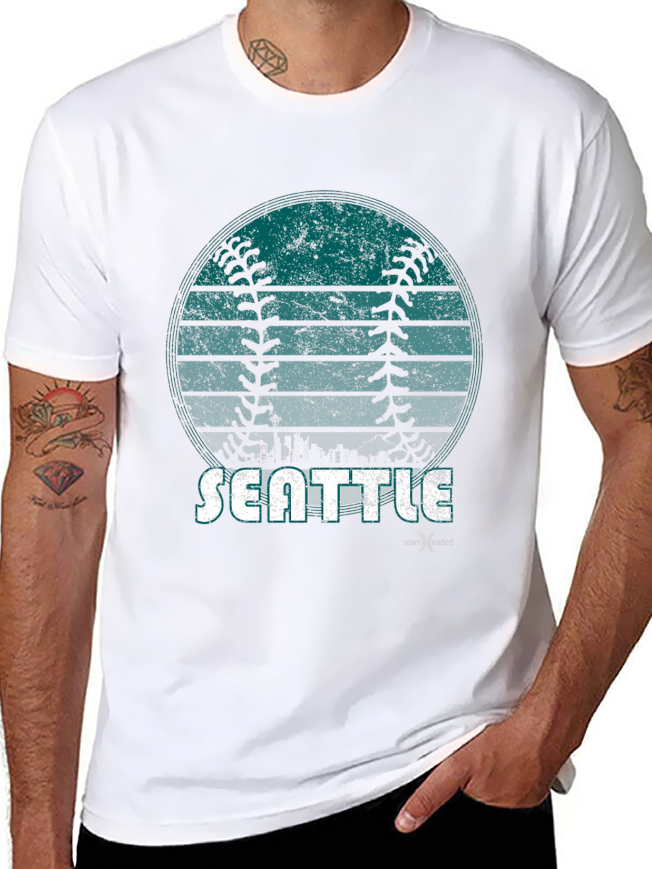 Seattle Baseball Graphic Tee - Distressed Design