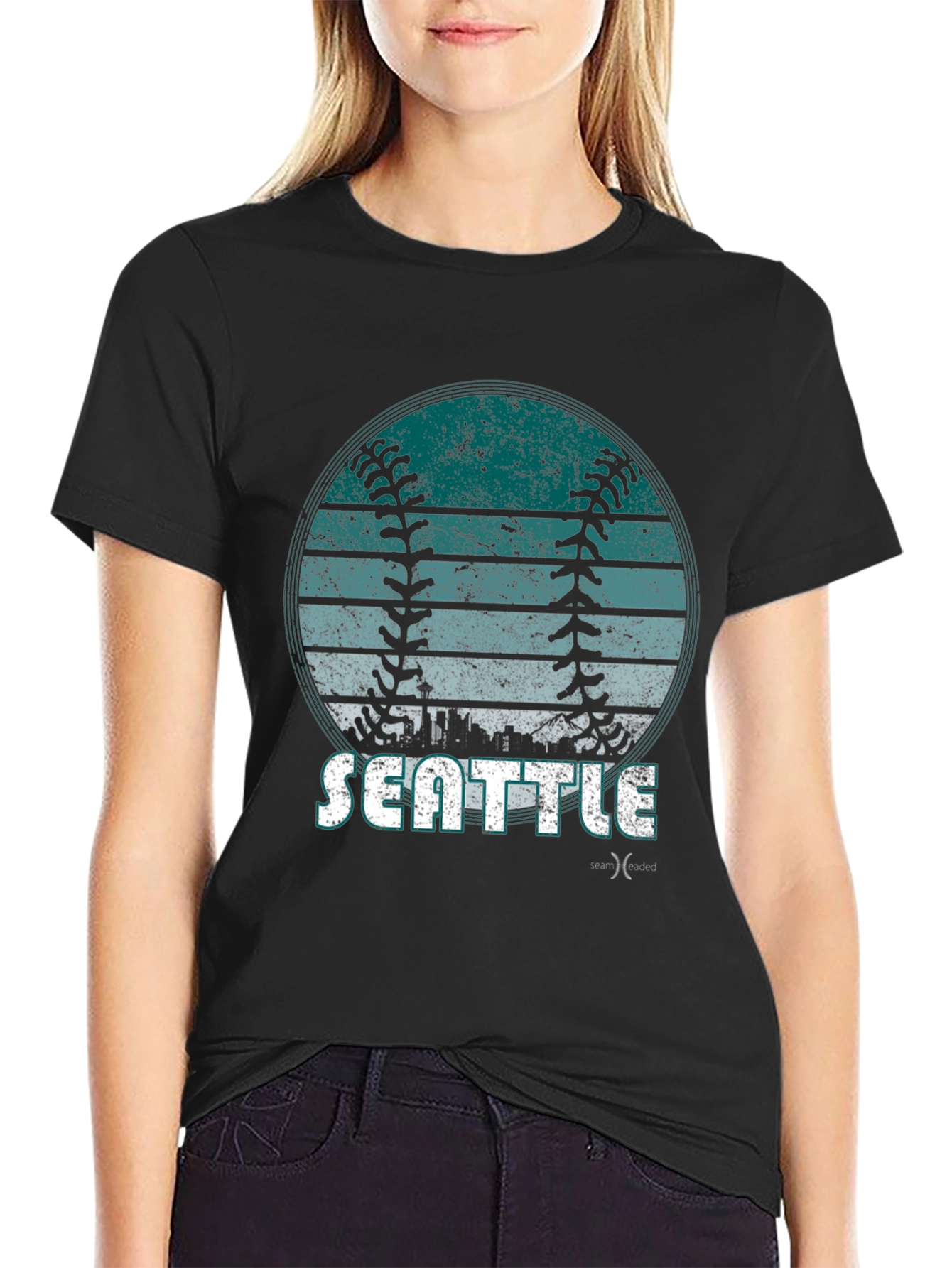 Seattle Baseball Graphic Tee - Distressed Design
