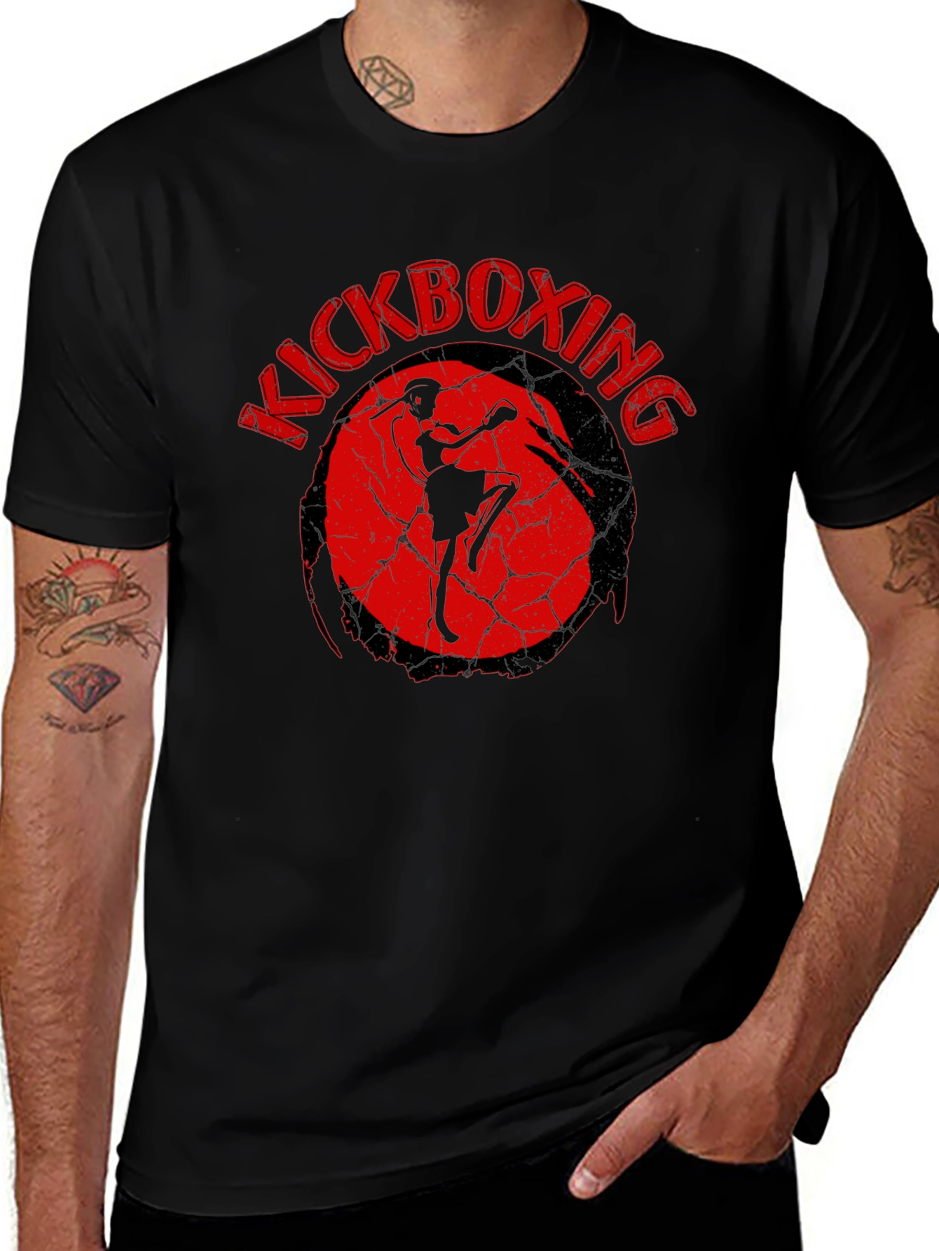 Kickboxing Graphic T-Shirt - Black