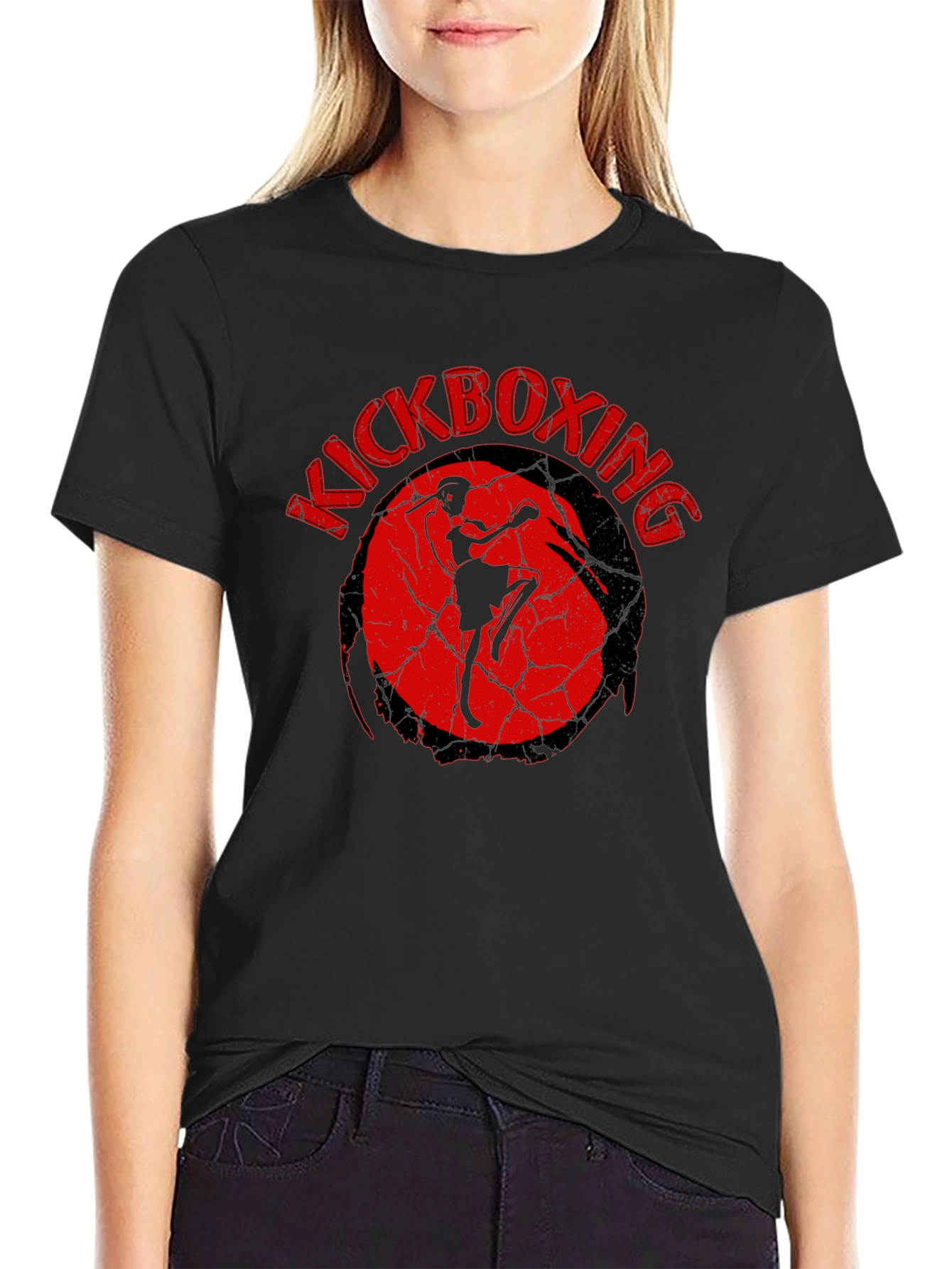 Kickboxing Graphic T-Shirt - Black