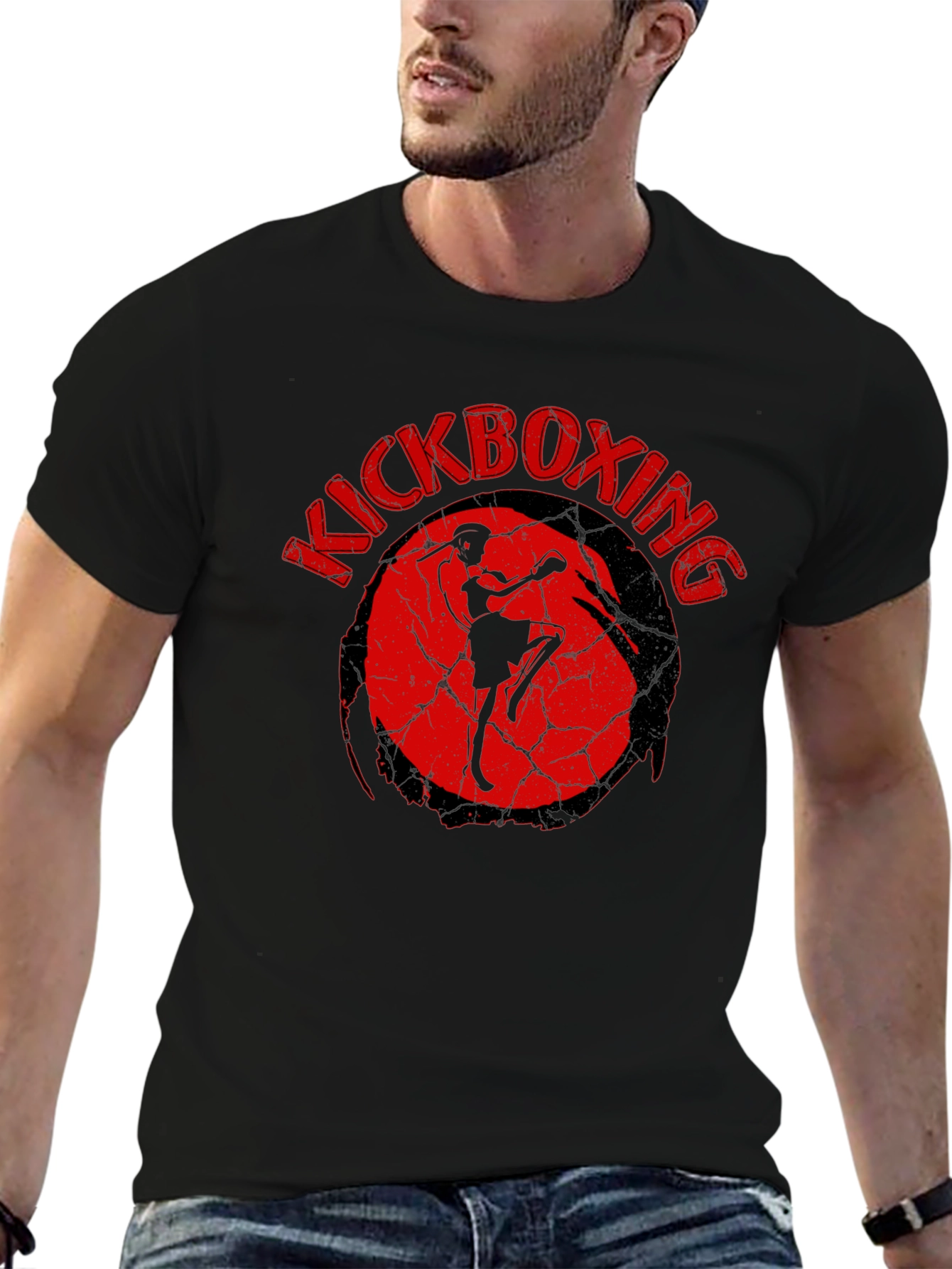Kickboxing Graphic T-Shirt - Black