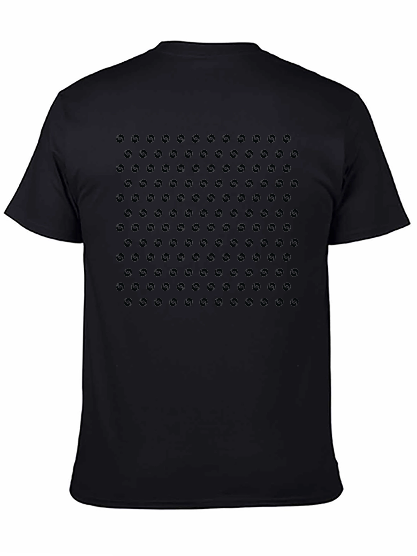 Monochrome Aperture Pattern Crew Neck T-Shirt
