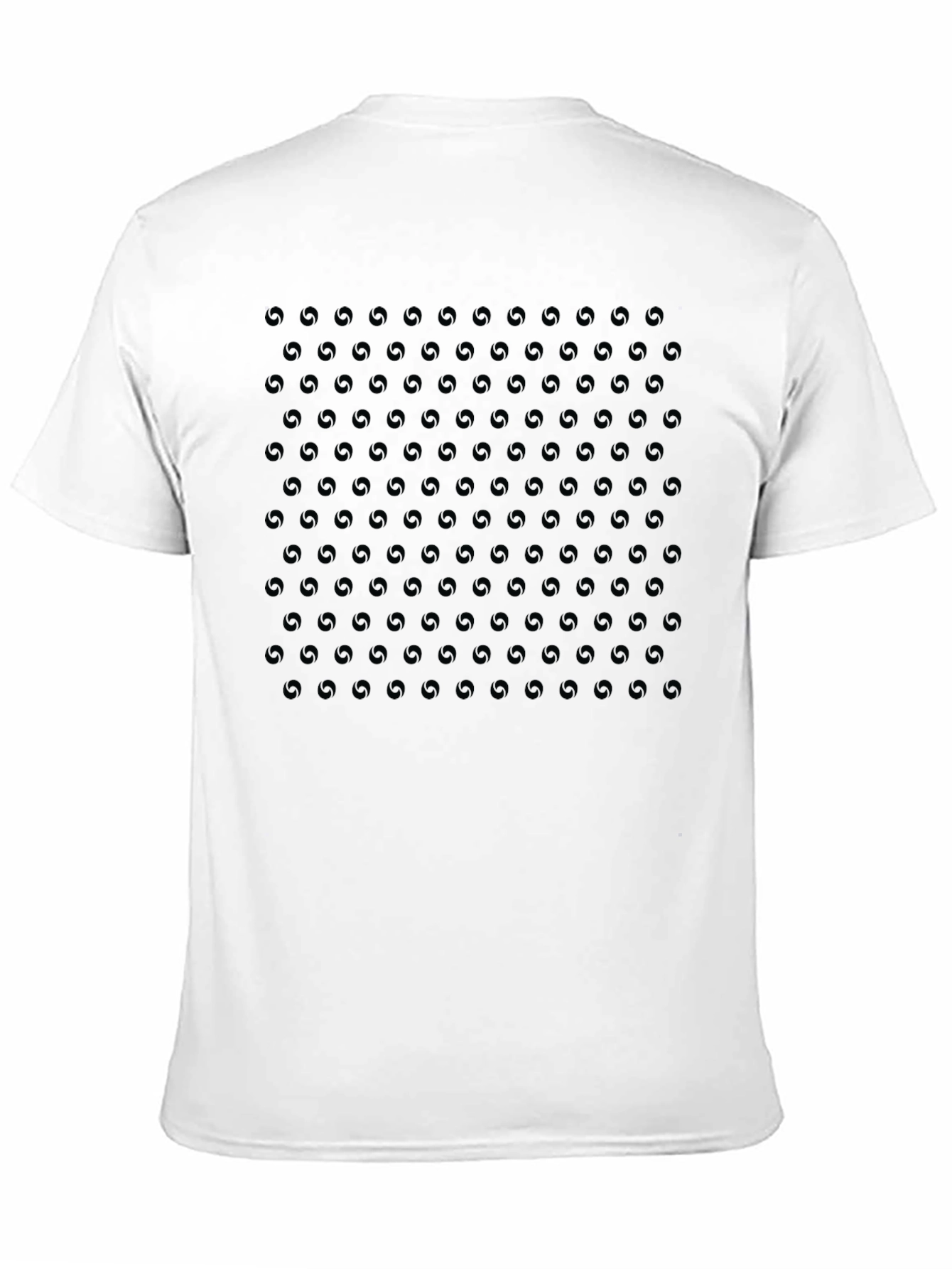 Monochrome Aperture Pattern Crew Neck T-Shirt