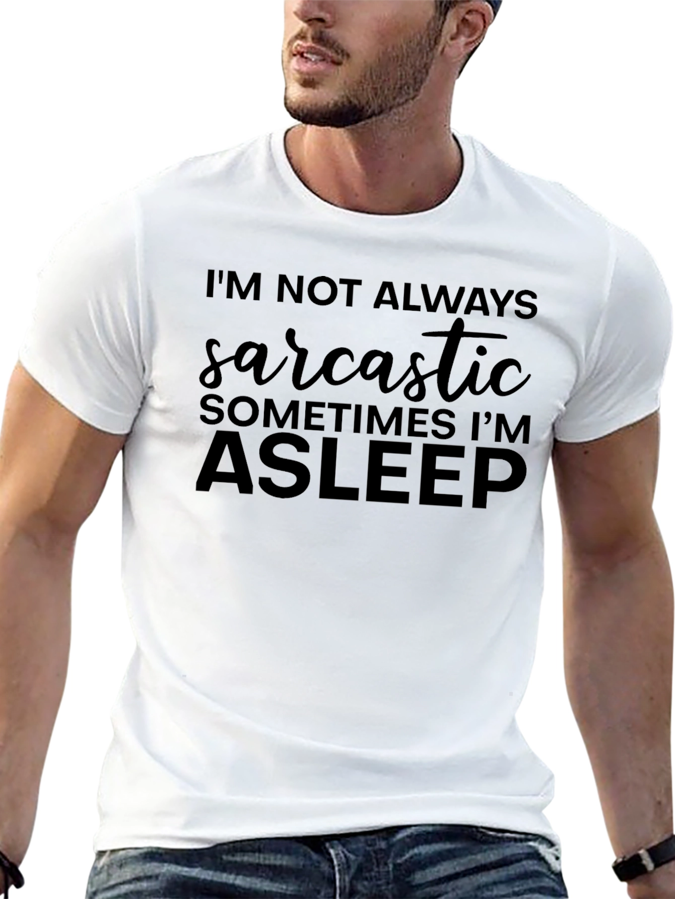 Sarcastic Asleep Graphic Tee