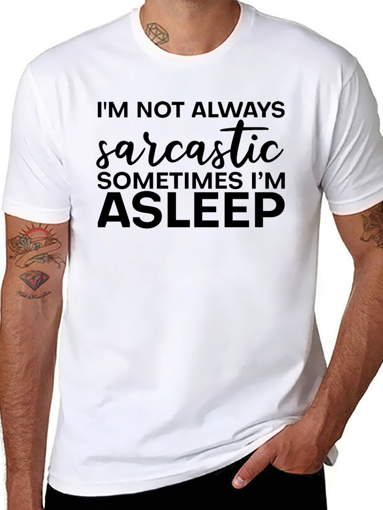 Sarcastic Asleep Graphic Tee